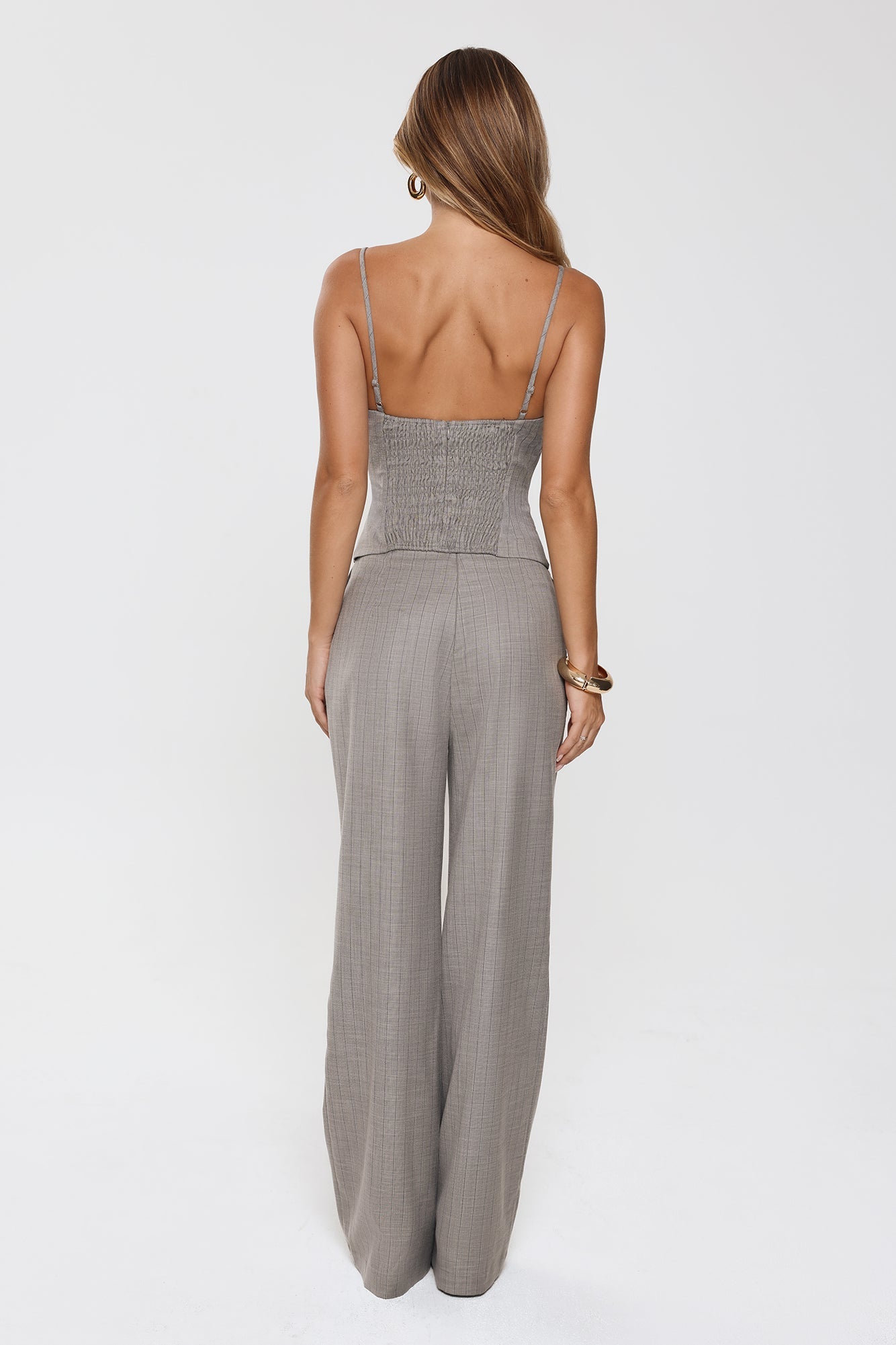 Desk To Dazzle Tailored Pants Grey
