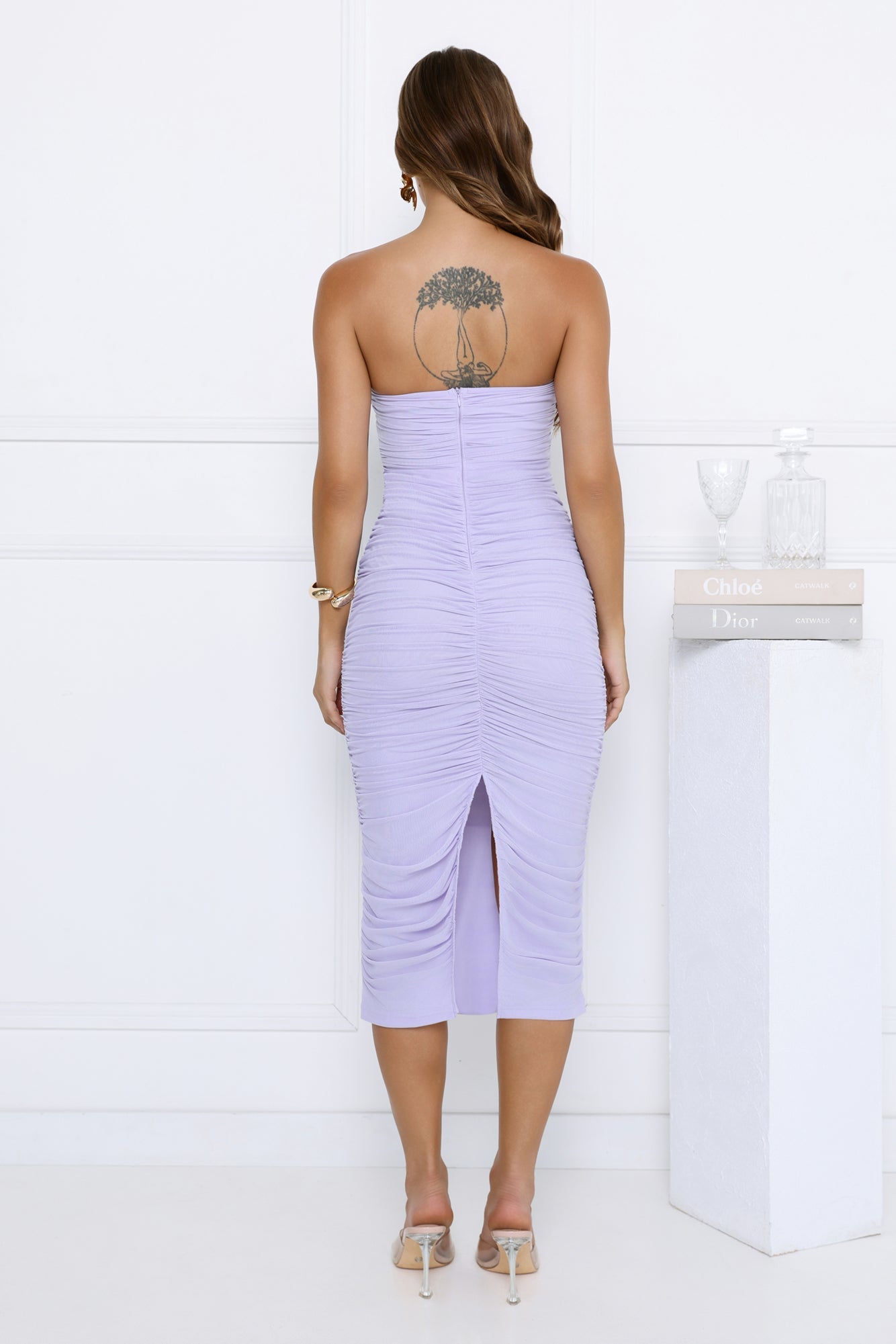 Soiree Minded Midi Dress Lilac