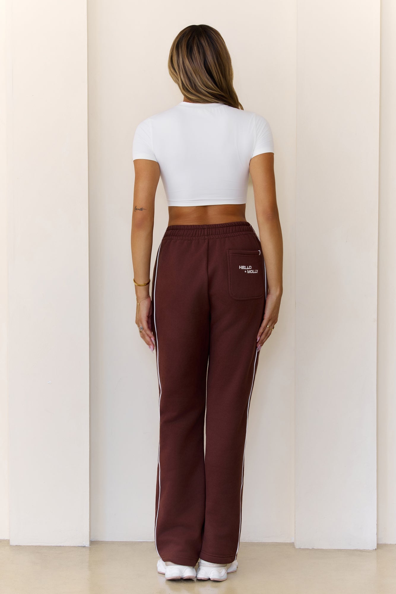 BASE Fleece Straight Leg Sweatpants Brown