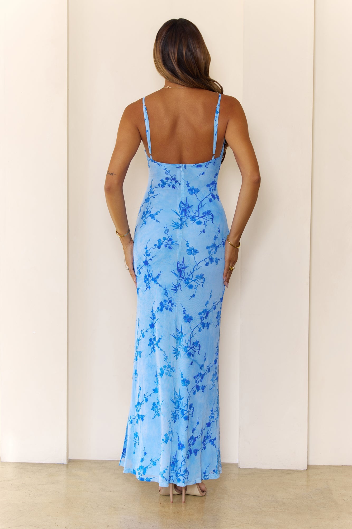 Pretty Vibes Only Maxi Dress Blue