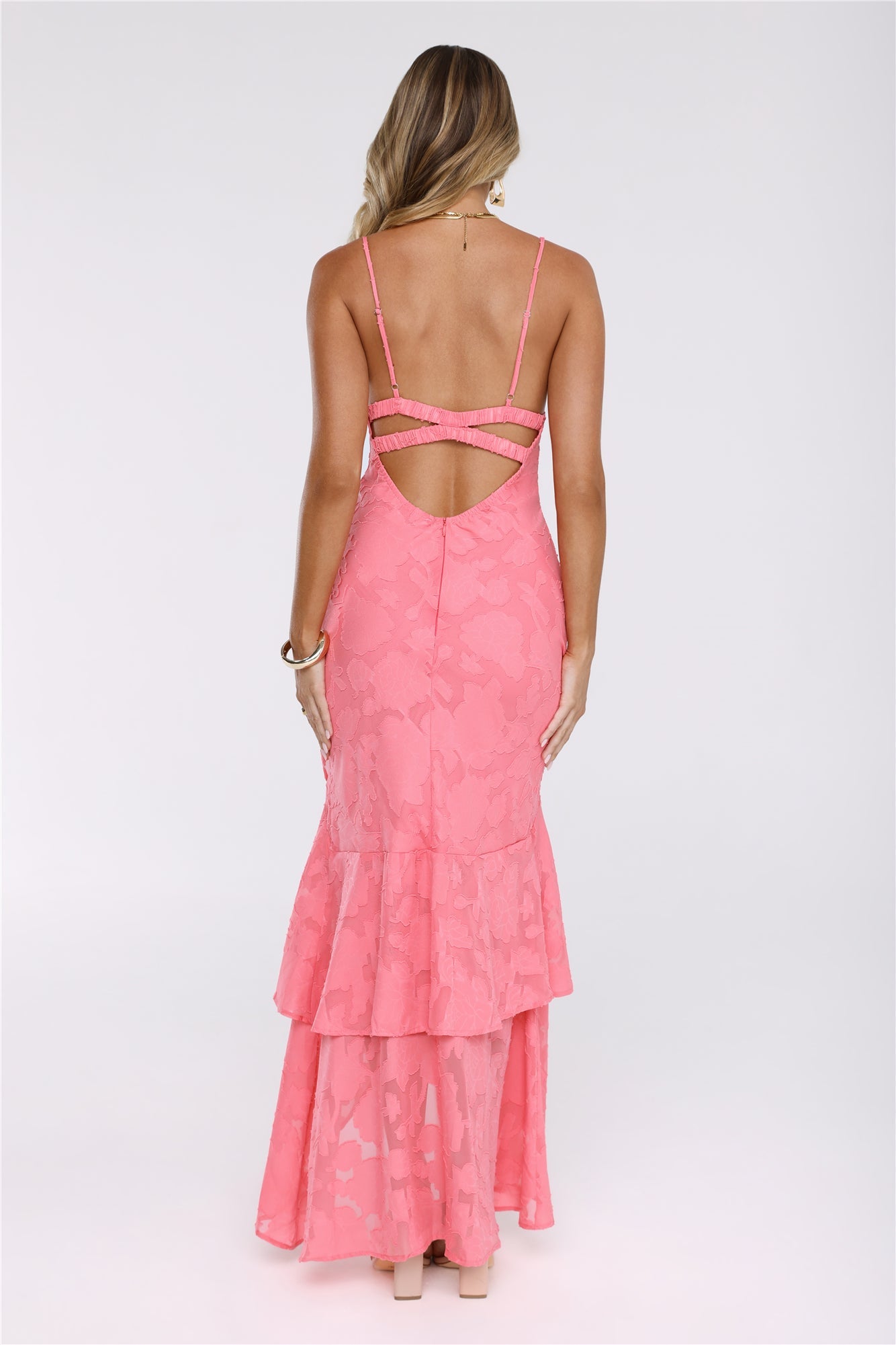 Petal Parade Maxi Dress Coral