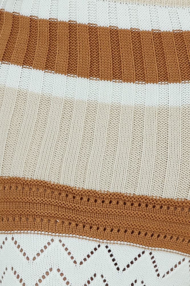 Love These Vibes Crop Camel