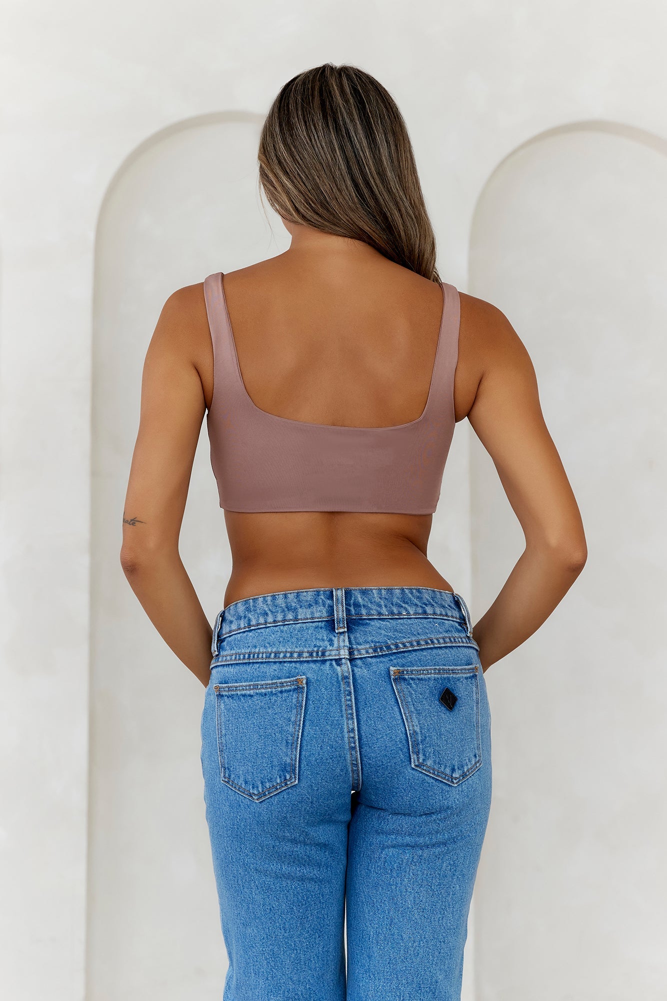 BASE Style Essential Crop Top Mocha