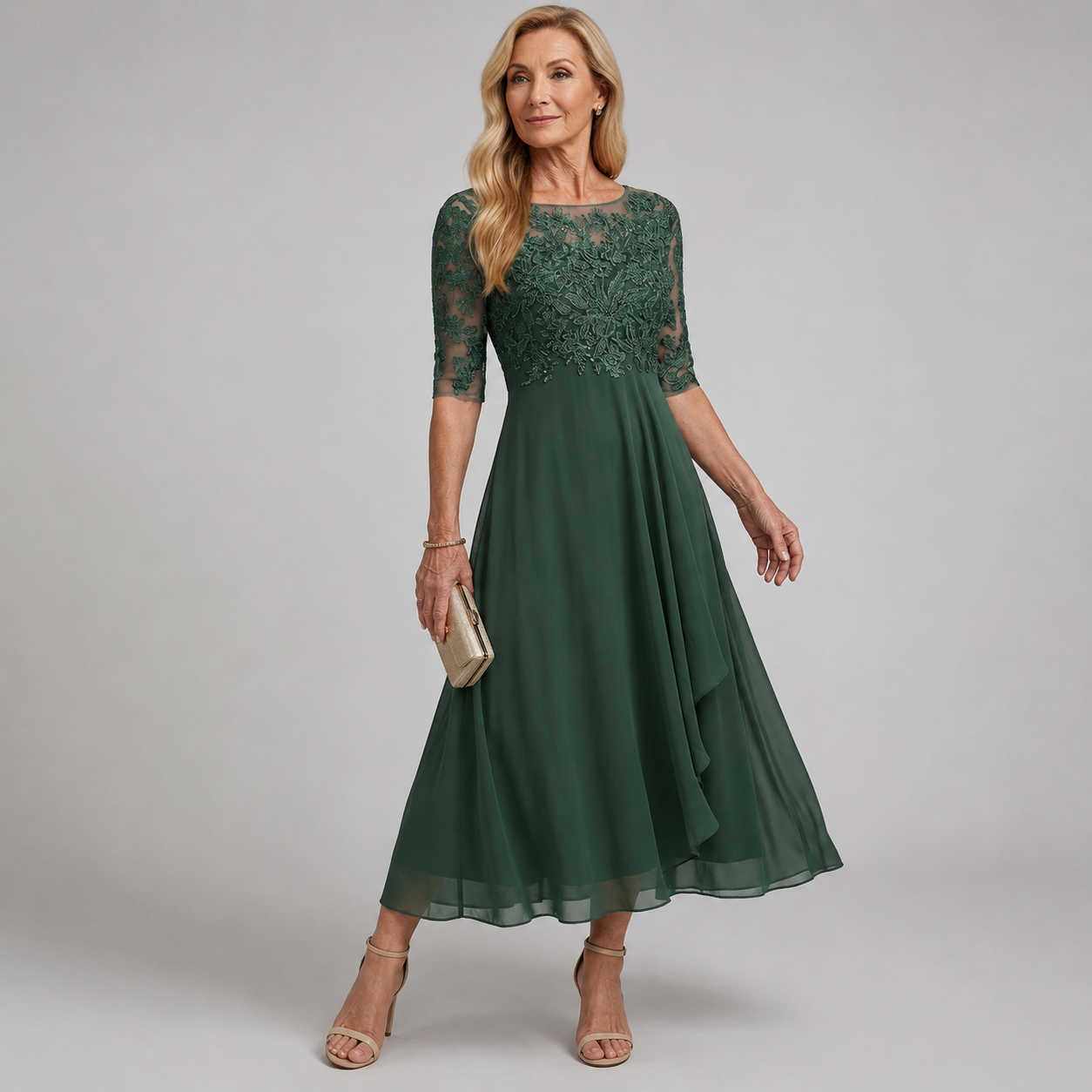 Zaria Lace Midi Dress Effortless Elegance