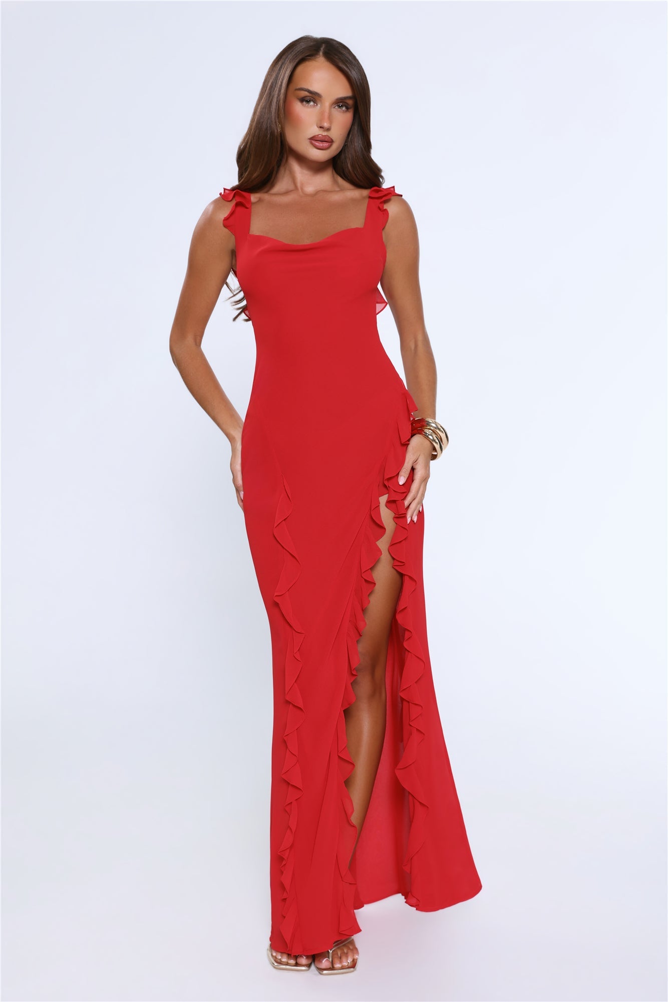 All Night Affair Maxi Dress Red