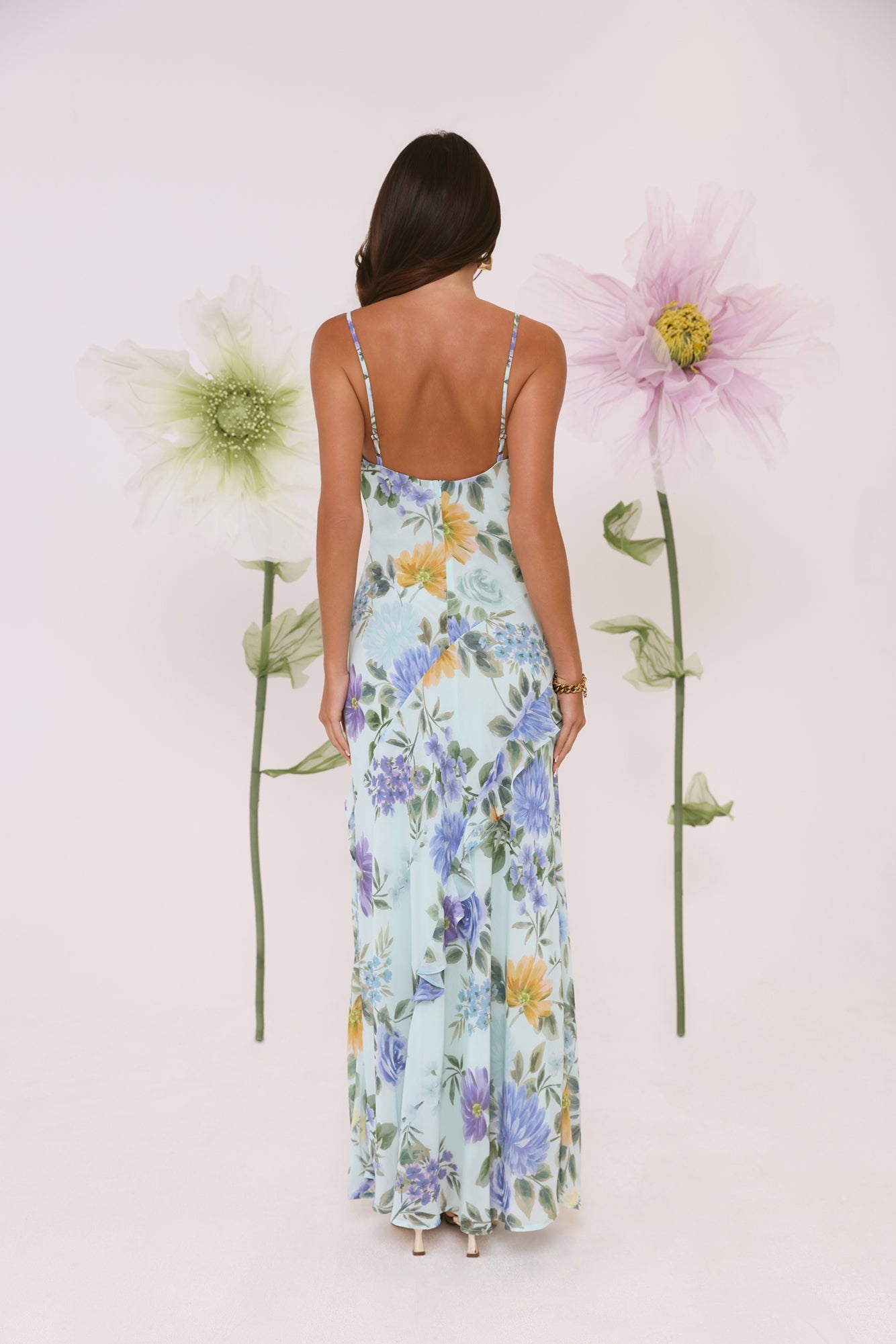 Petals Unfold Maxi Dress Print