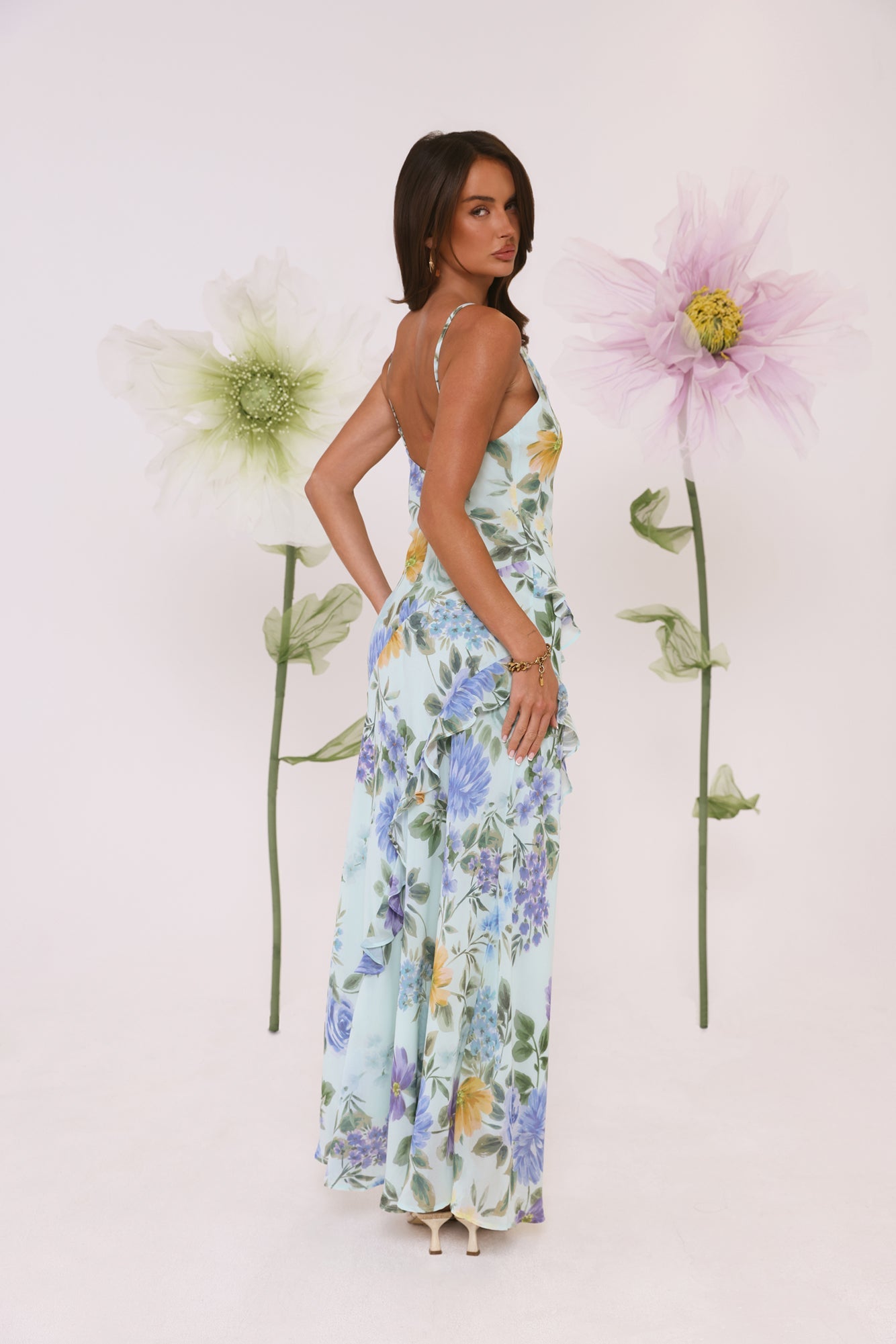 Petals Unfold Maxi Dress Print