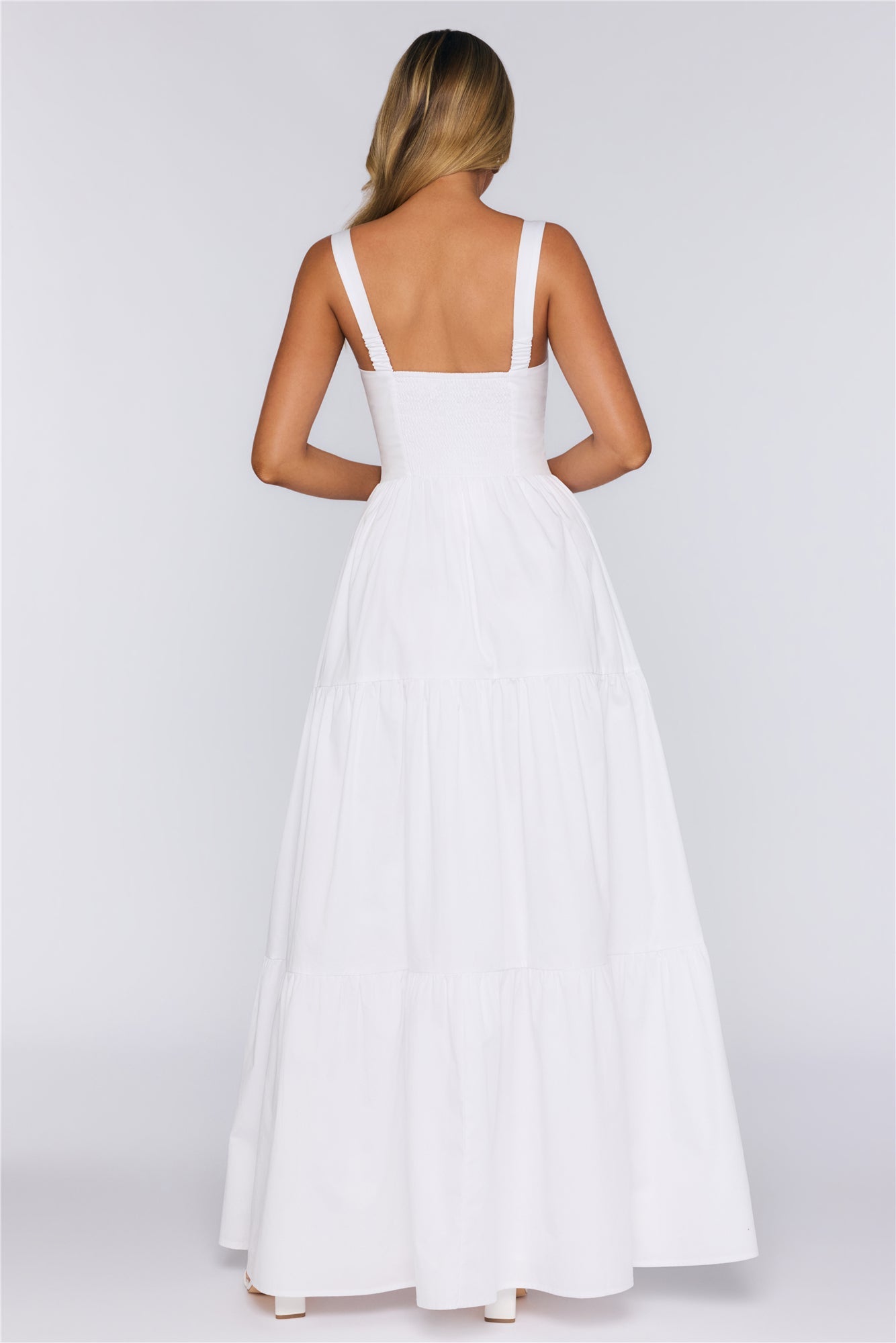 Fashion Snap Maxi Dress White