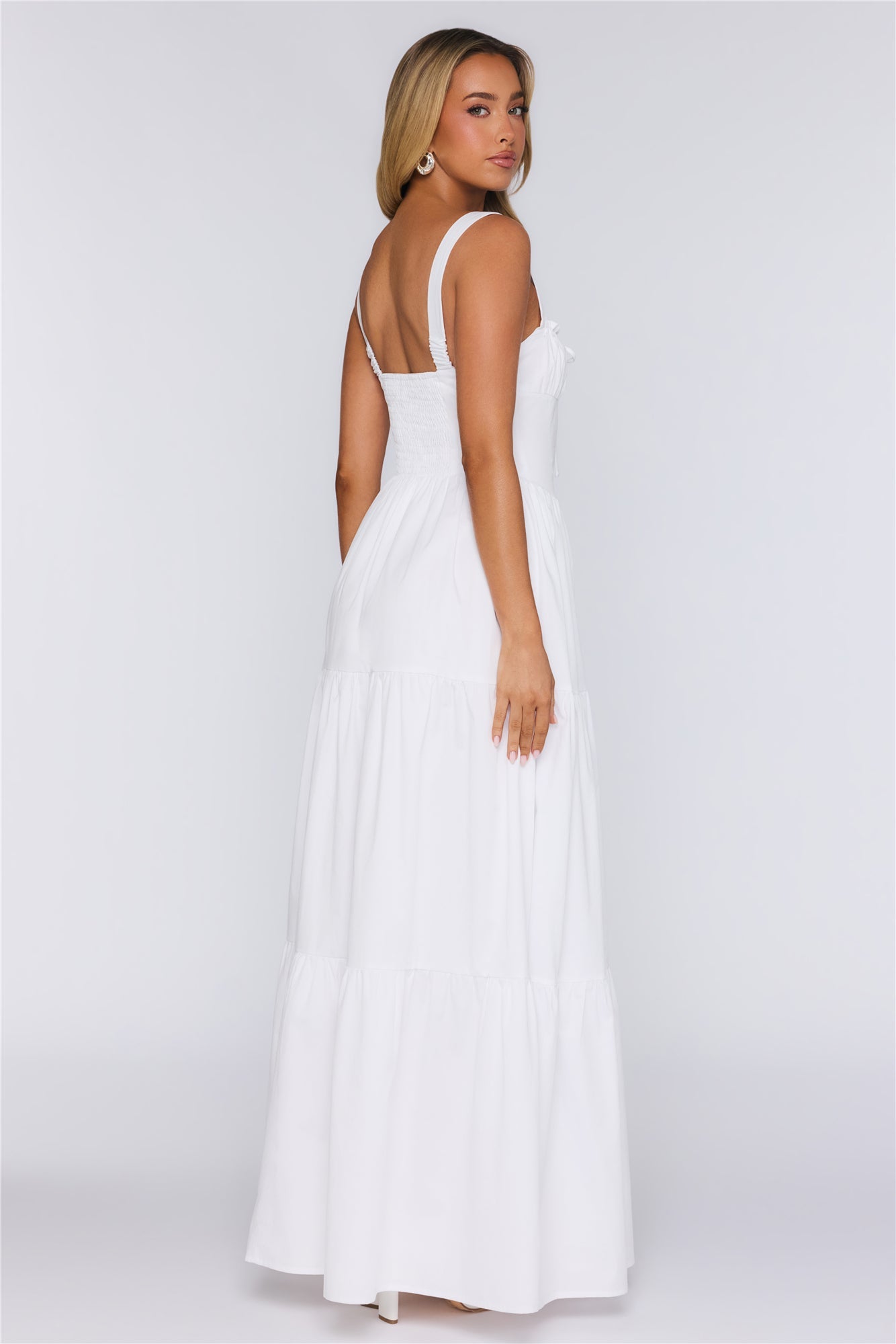 Fashion Snap Maxi Dress White