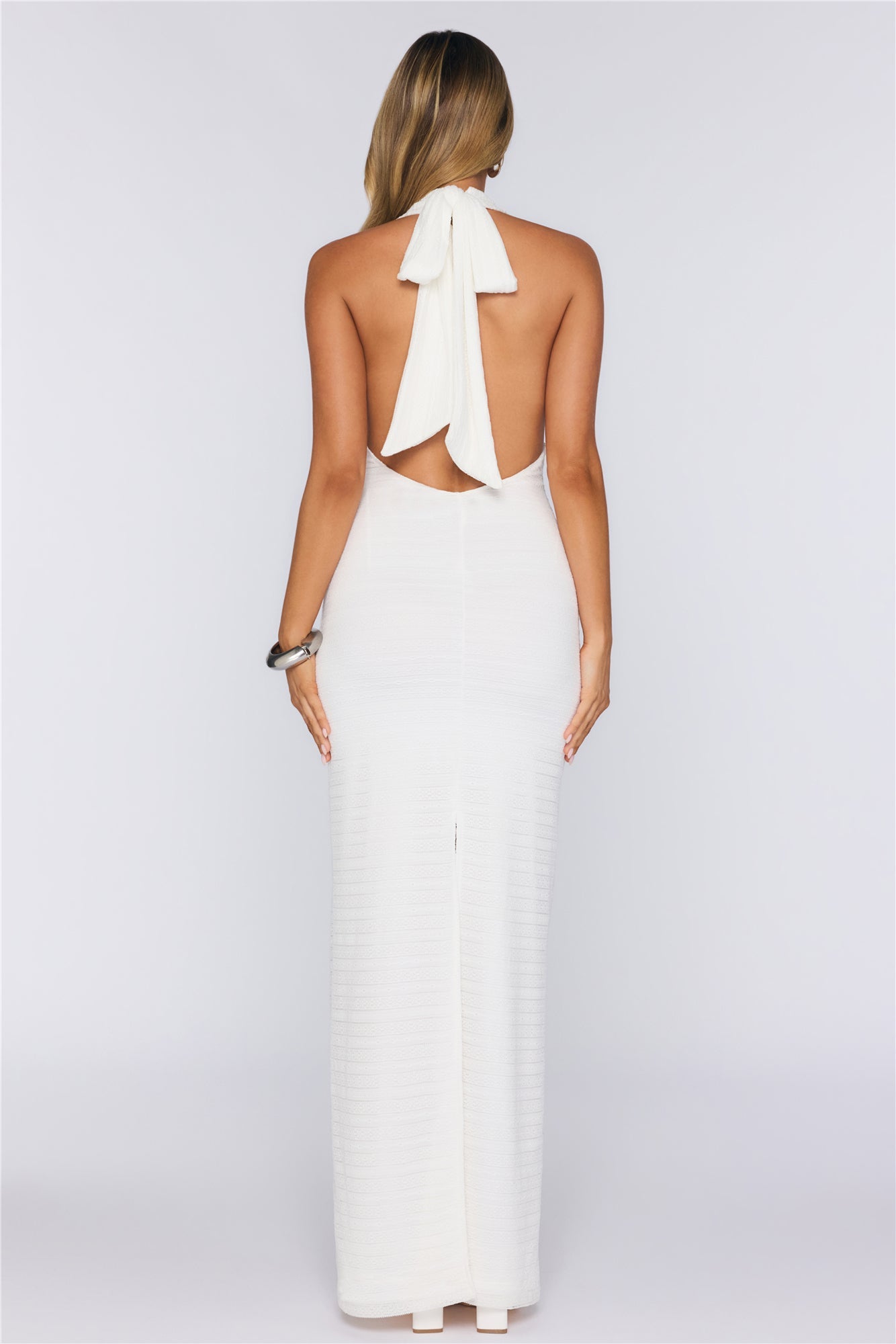 Chic By Day Halter Maxi Dress White