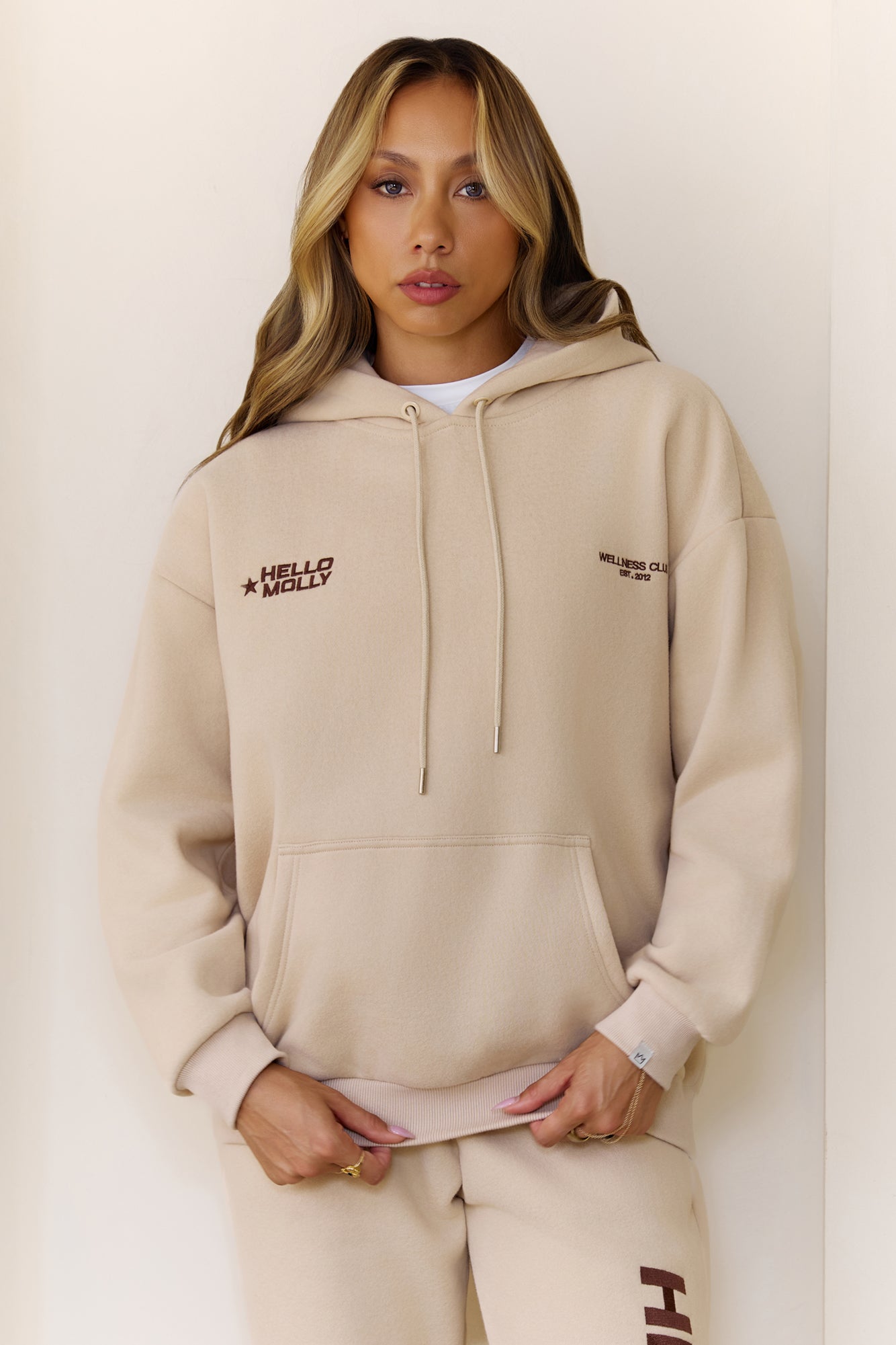 BASE Fleece Slip On Hoodie Beige