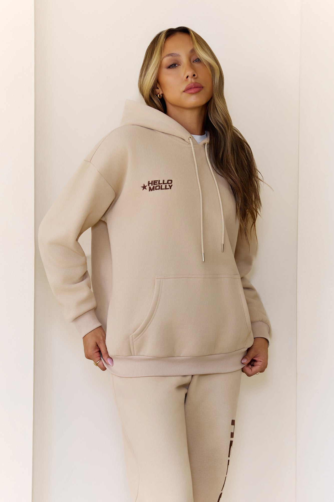 BASE Fleece Slip On Hoodie Beige