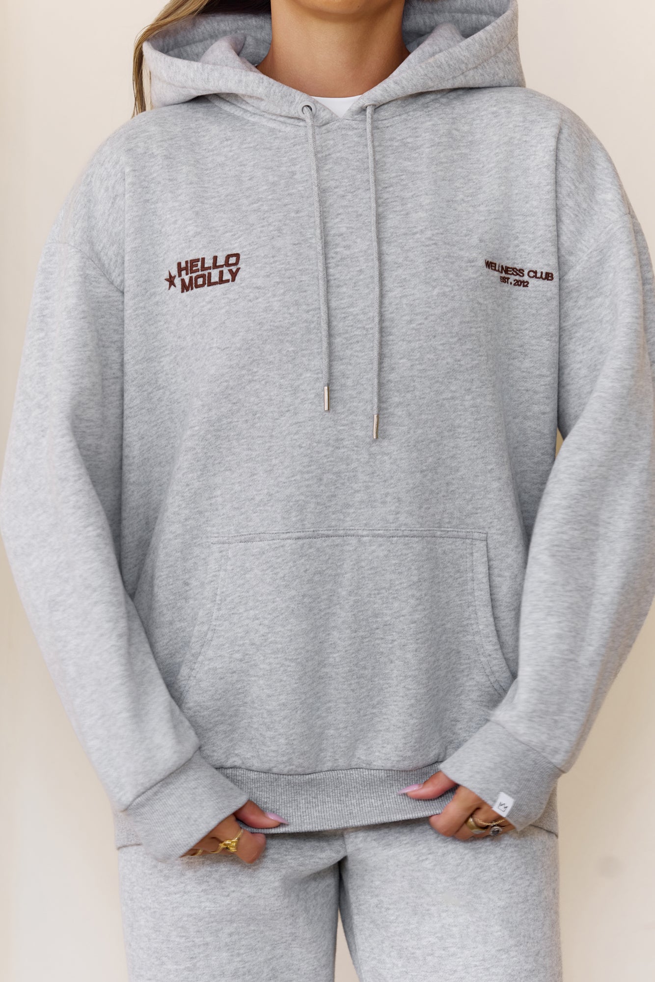 BASE Fleece Slip On Hoodie Grey Marle