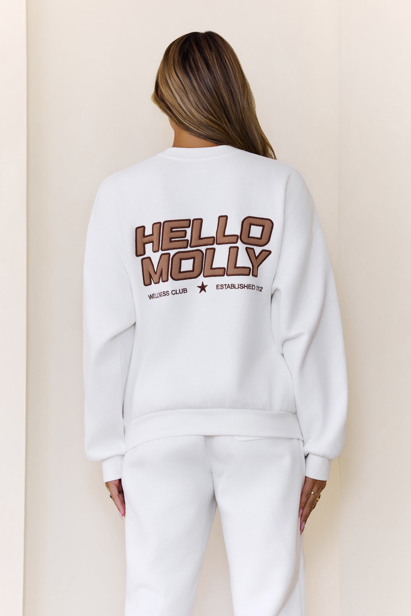 BASE Fleece Round Neck Sweatshirt White