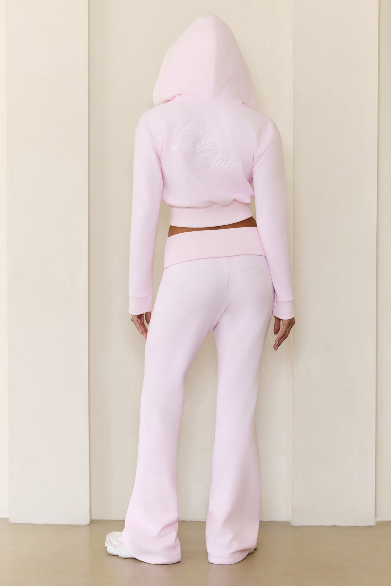 BASE Fold Over Waist Sweatpants Pink