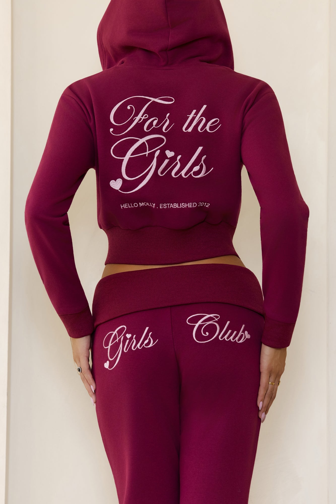 BASE Girls Club Fold Waist Pants Berry