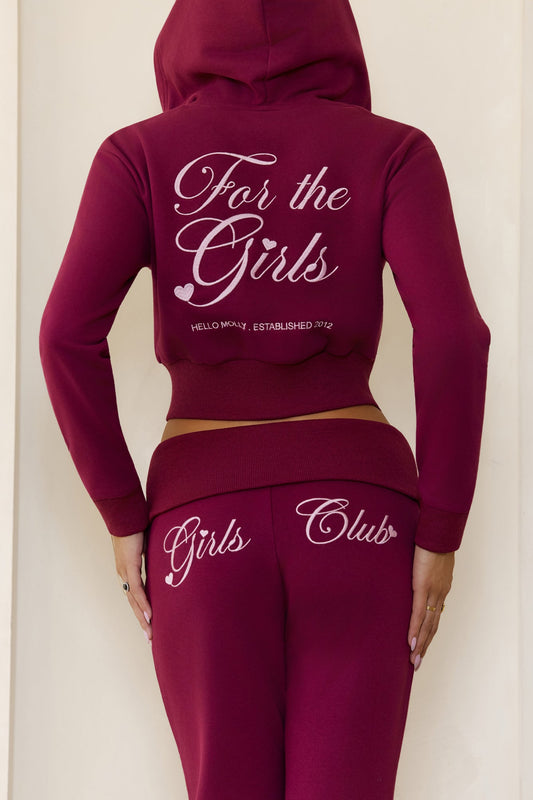 BASE Girls Club Fold Waist Pants Berry