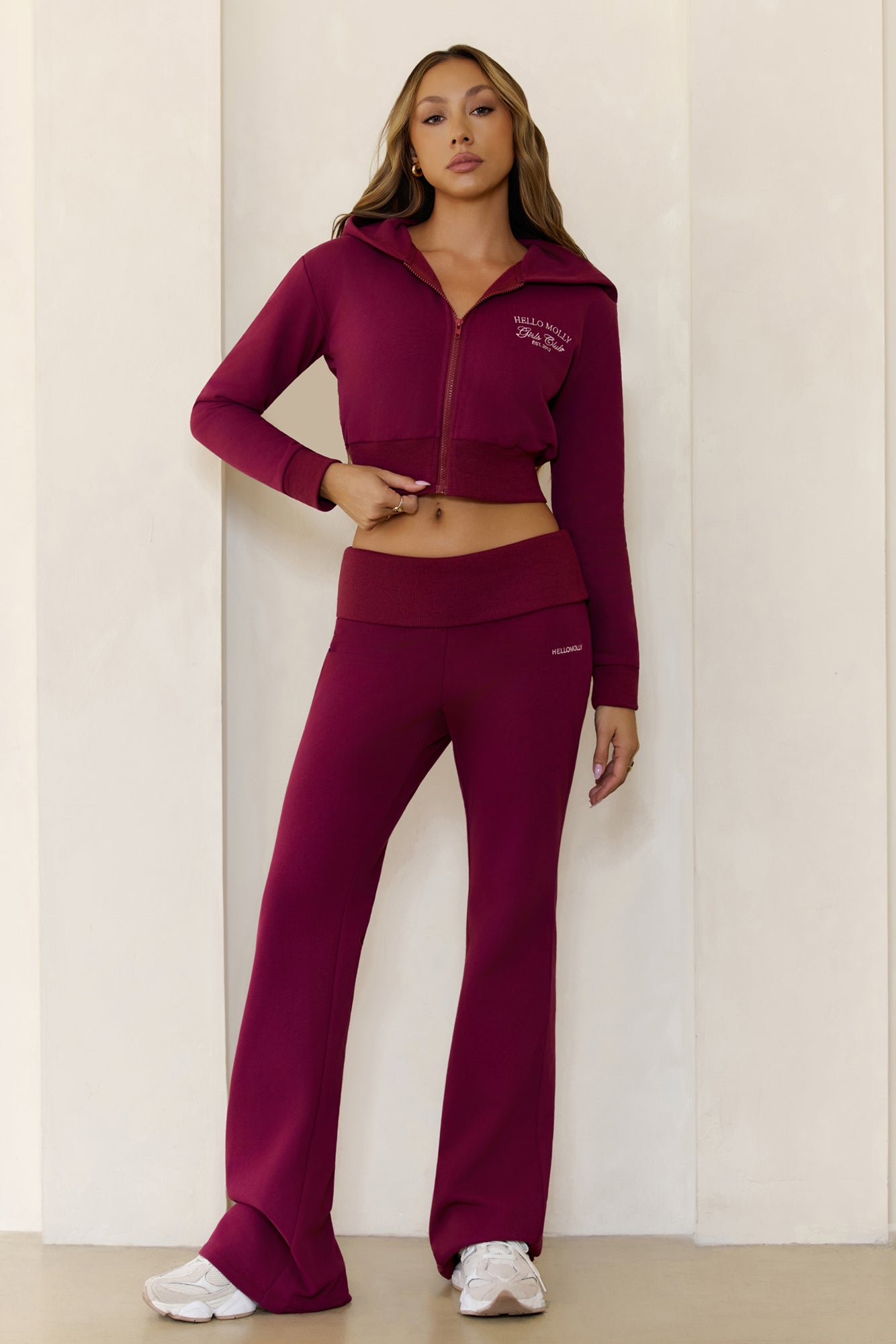 BASE Girls Club Fold Waist Pants Berry