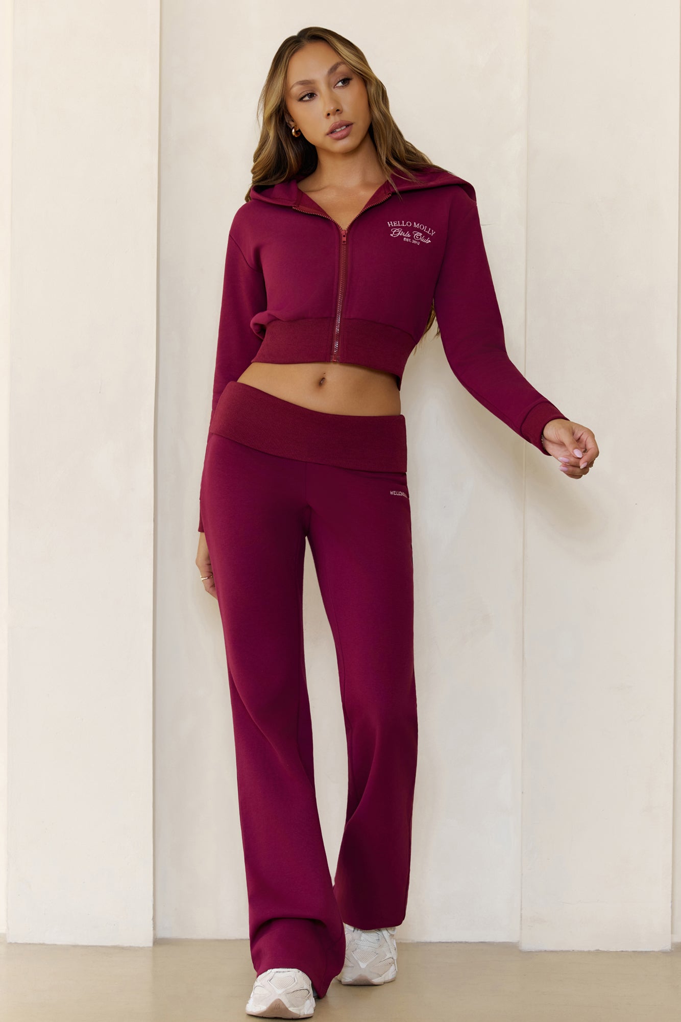 BASE Girls Club Fold Waist Pants Berry
