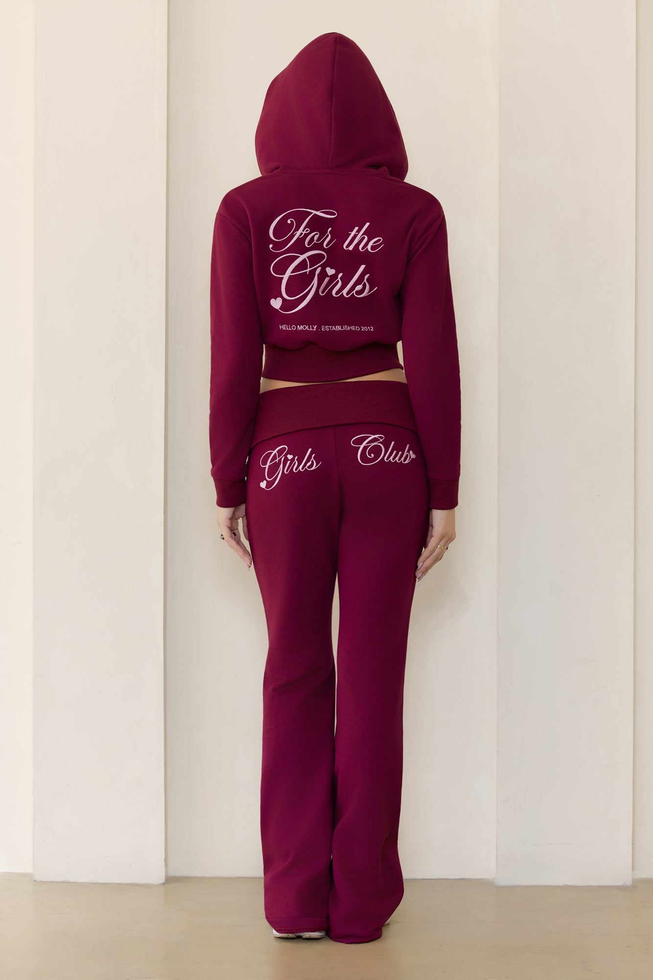 BASE Girls Club Fold Waist Pants Berry