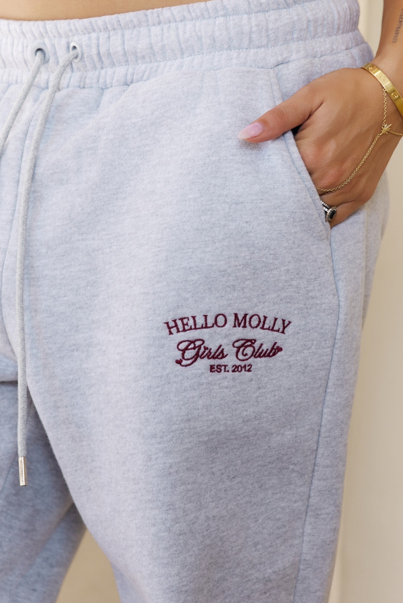 BASE Girls Club Cuffed Sweatpants Grey Marle