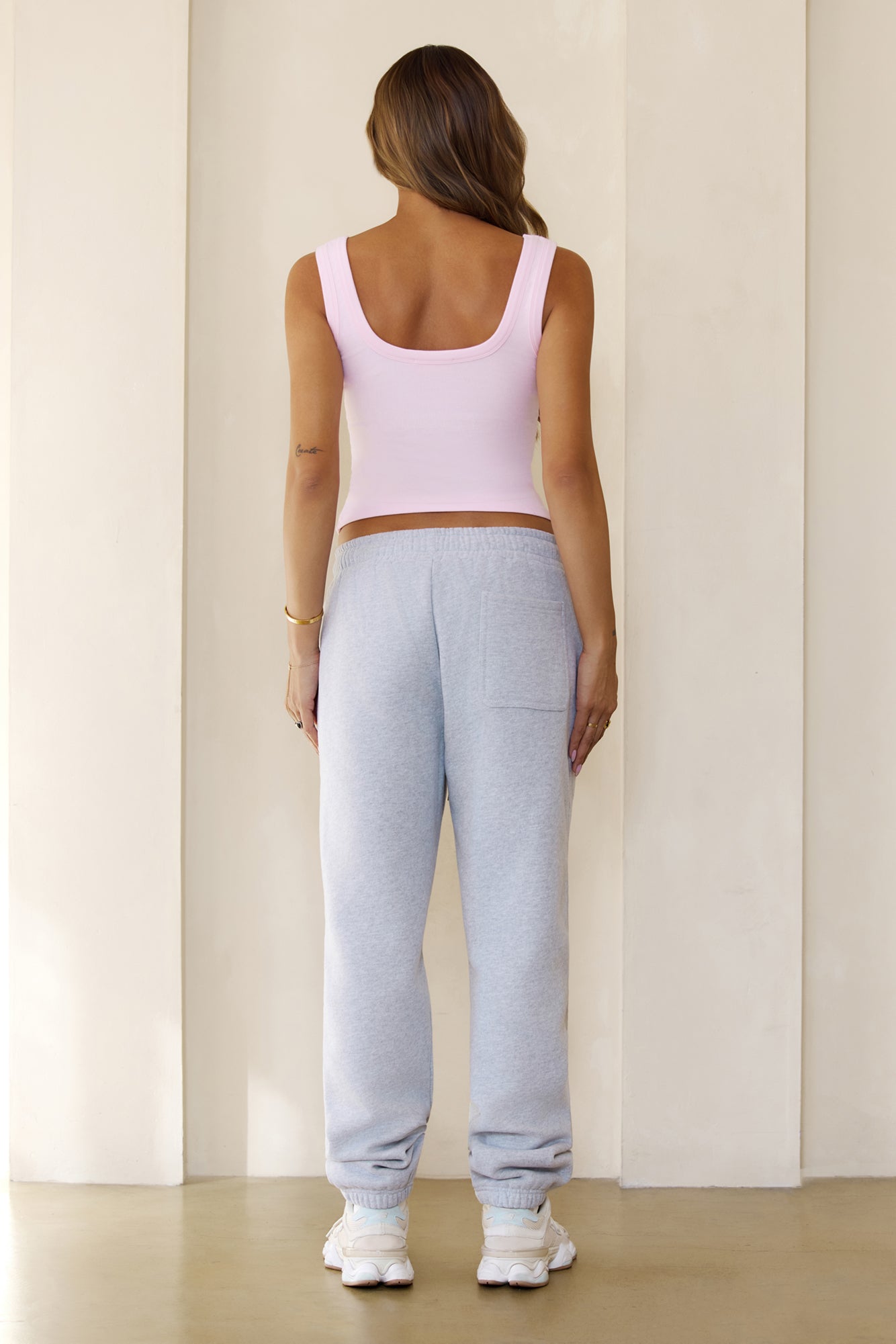 BASE Girls Club Cuffed Sweatpants Grey Marle
