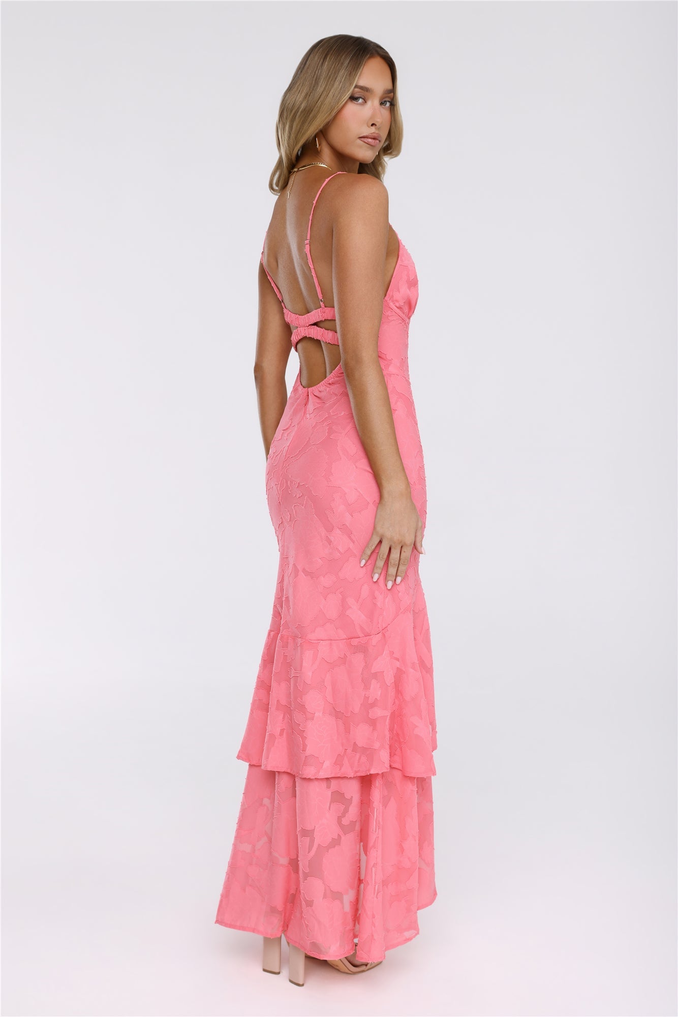 Petal Parade Maxi Dress Coral