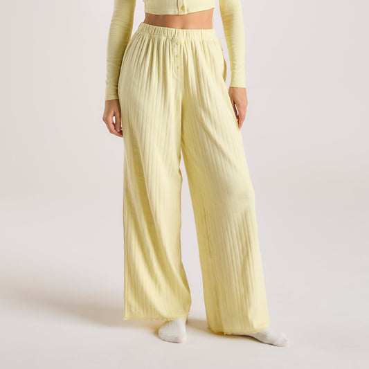 Pointelle Pyjama Bottoms - Buttercup Yellow