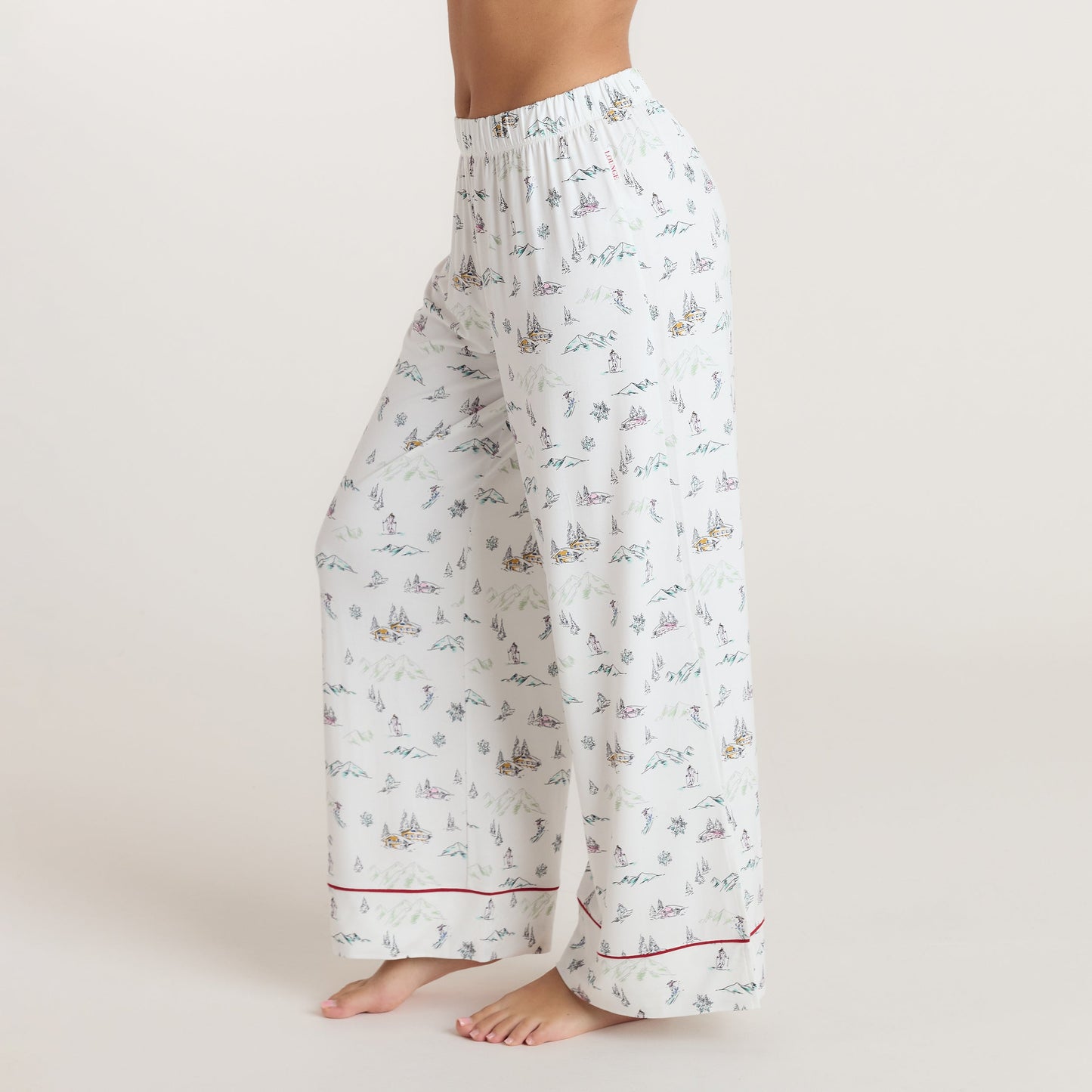 Alpine Dreams Pyjama Bottoms - Ski Print