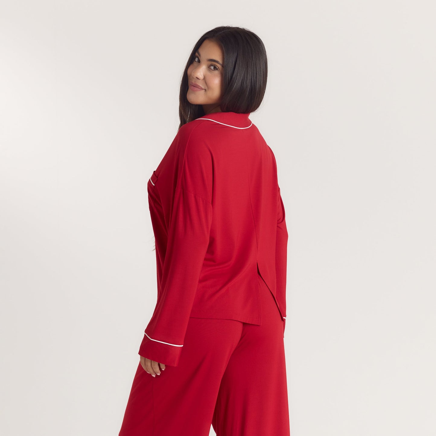 Alpine Dreams Pyjama Shirt - Red