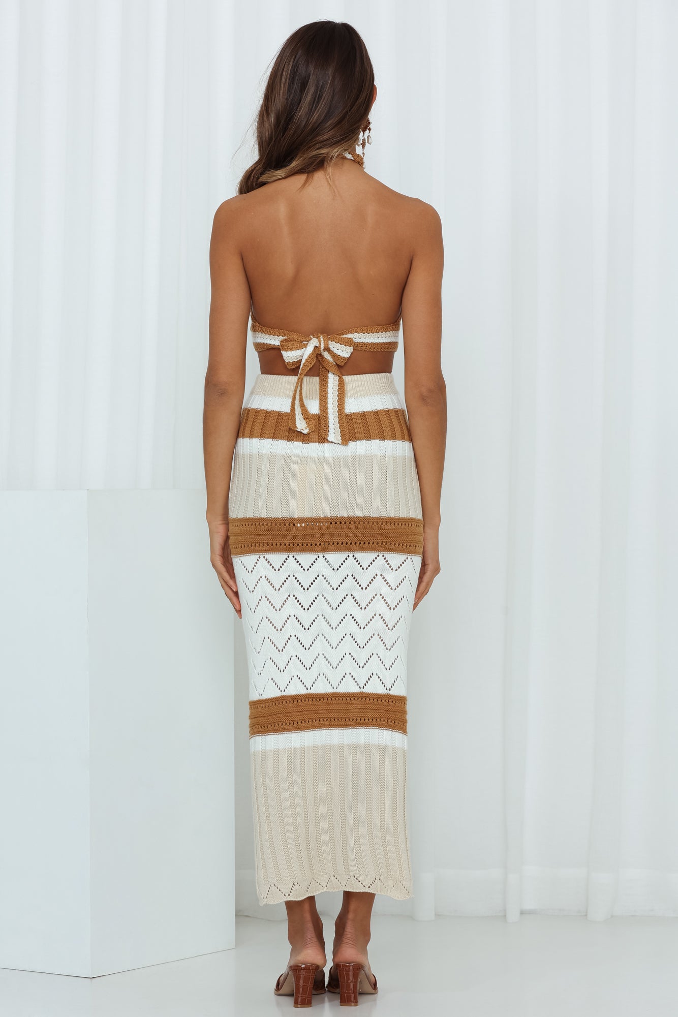 Love These Vibes Crop Camel