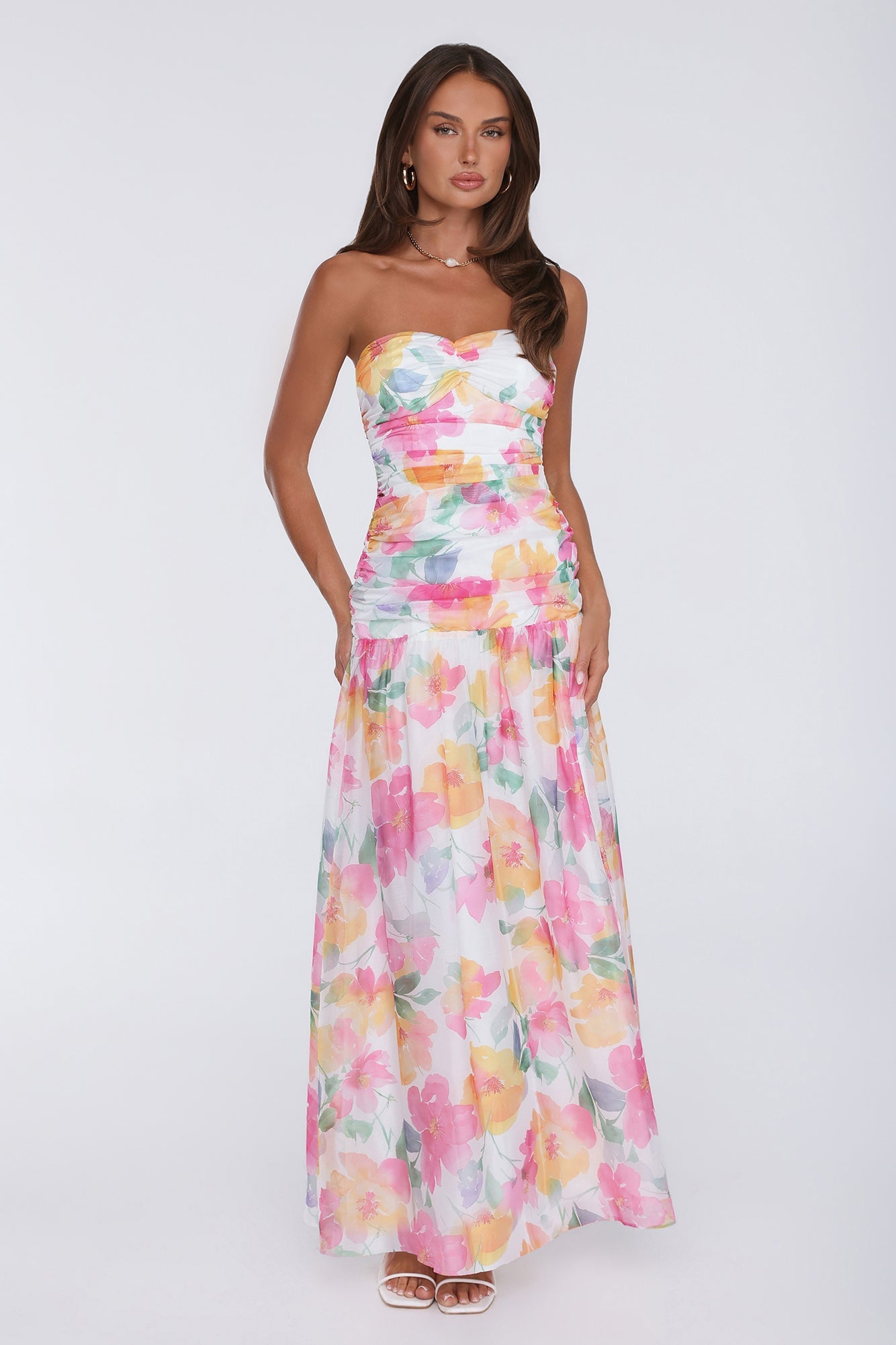 Pretty Much Perfect Strapless Maxi Dress Pink
