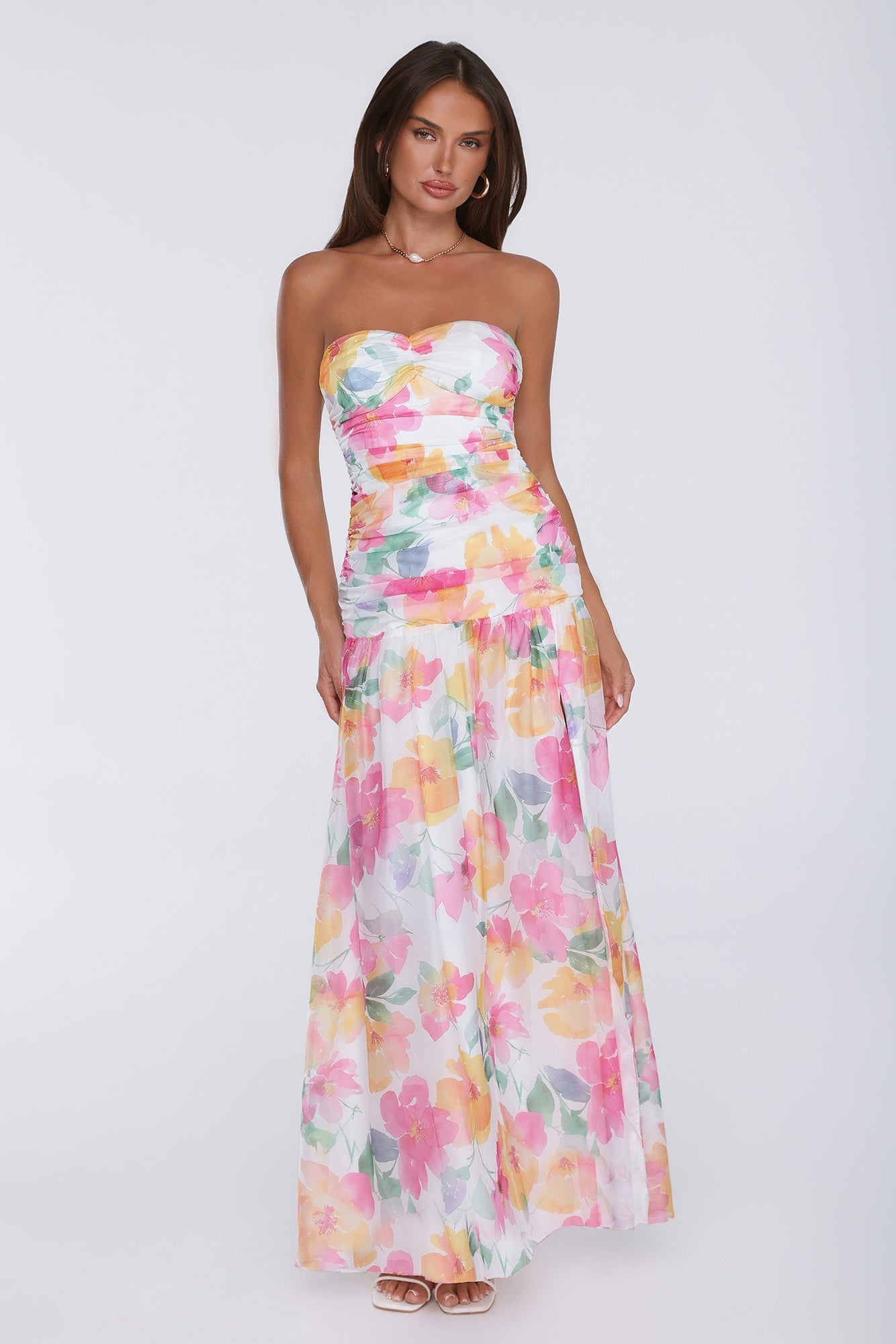 Pretty Much Perfect Strapless Maxi Dress Pink