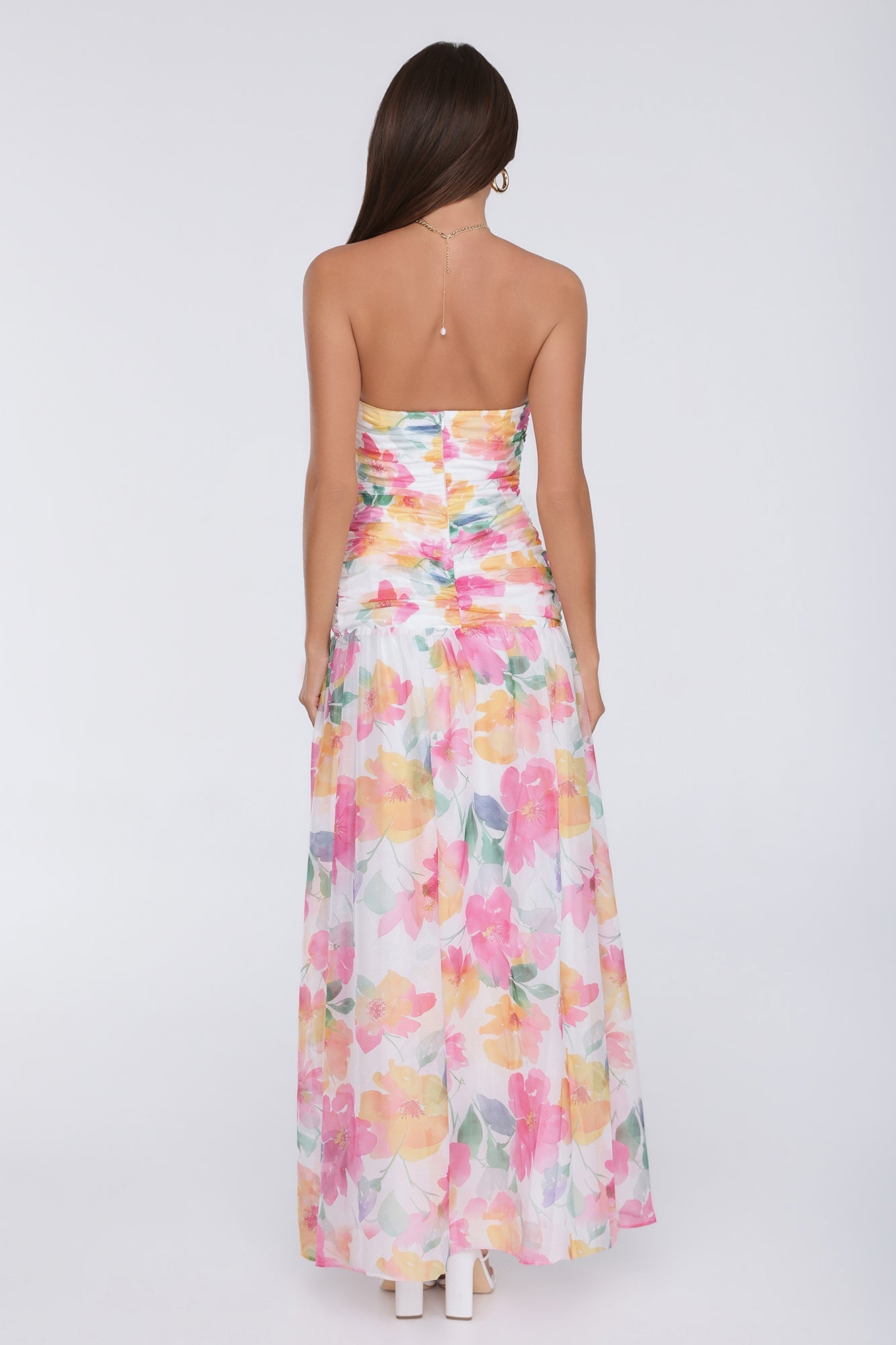 Pretty Much Perfect Strapless Maxi Dress Pink
