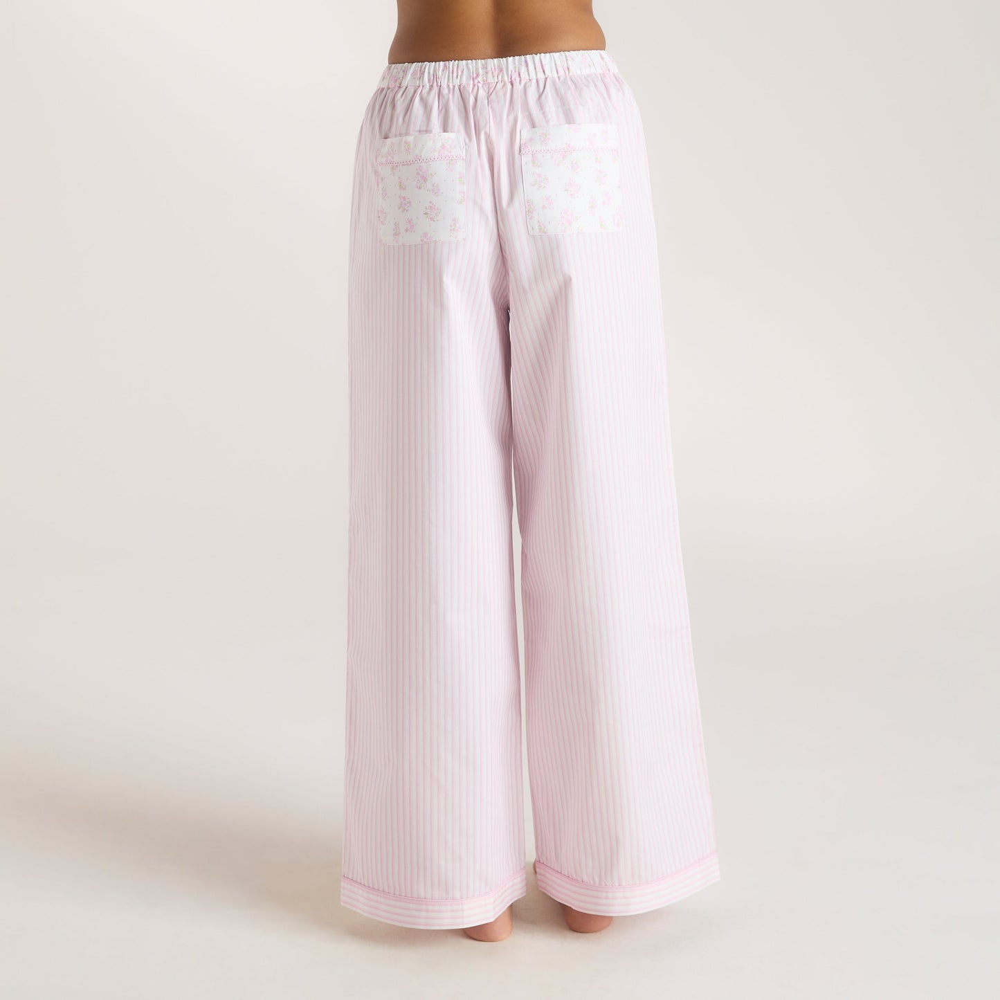 Bloom & Stripe Pyjama Bottoms - Pink