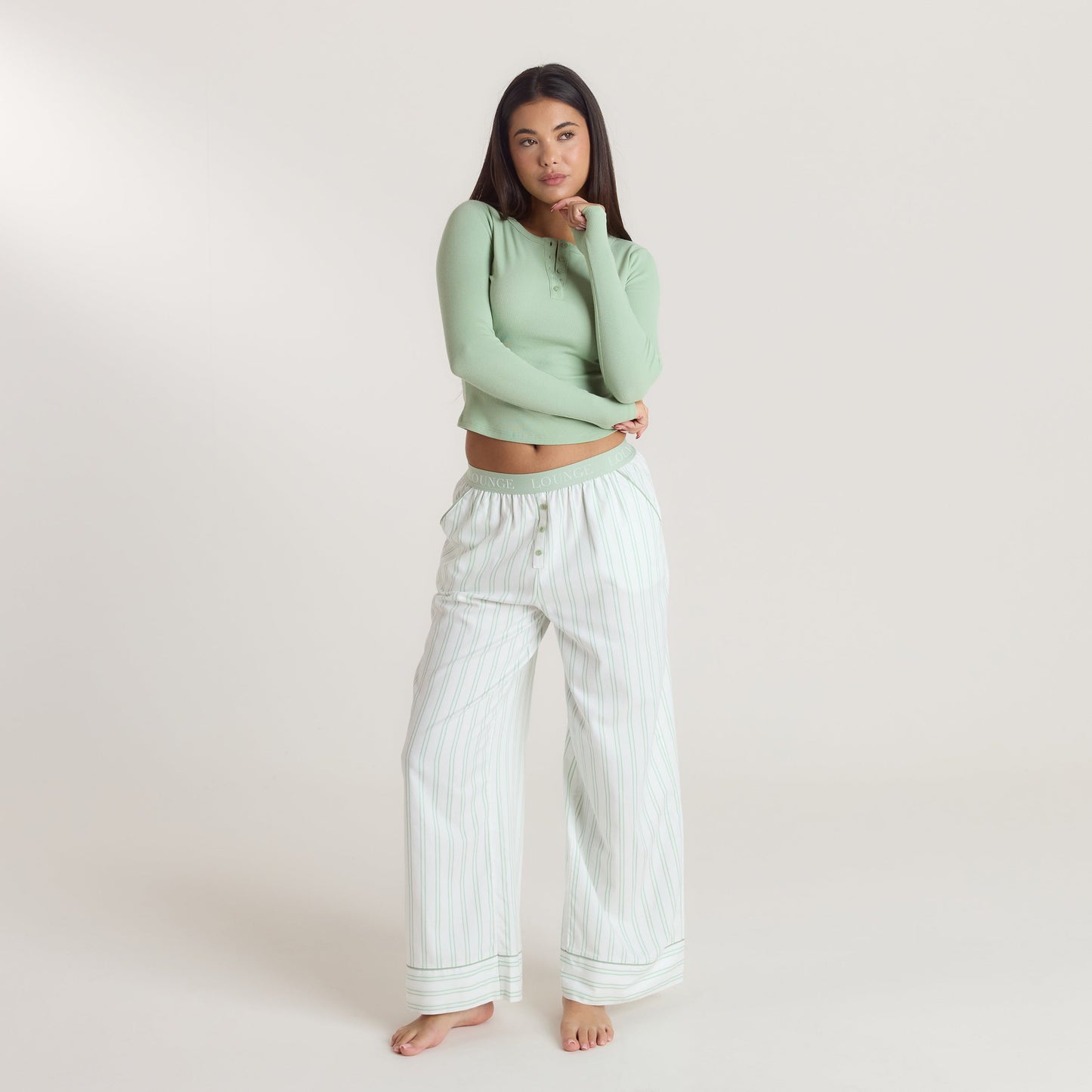 Mistletoe Pyjama Bottoms - Sage