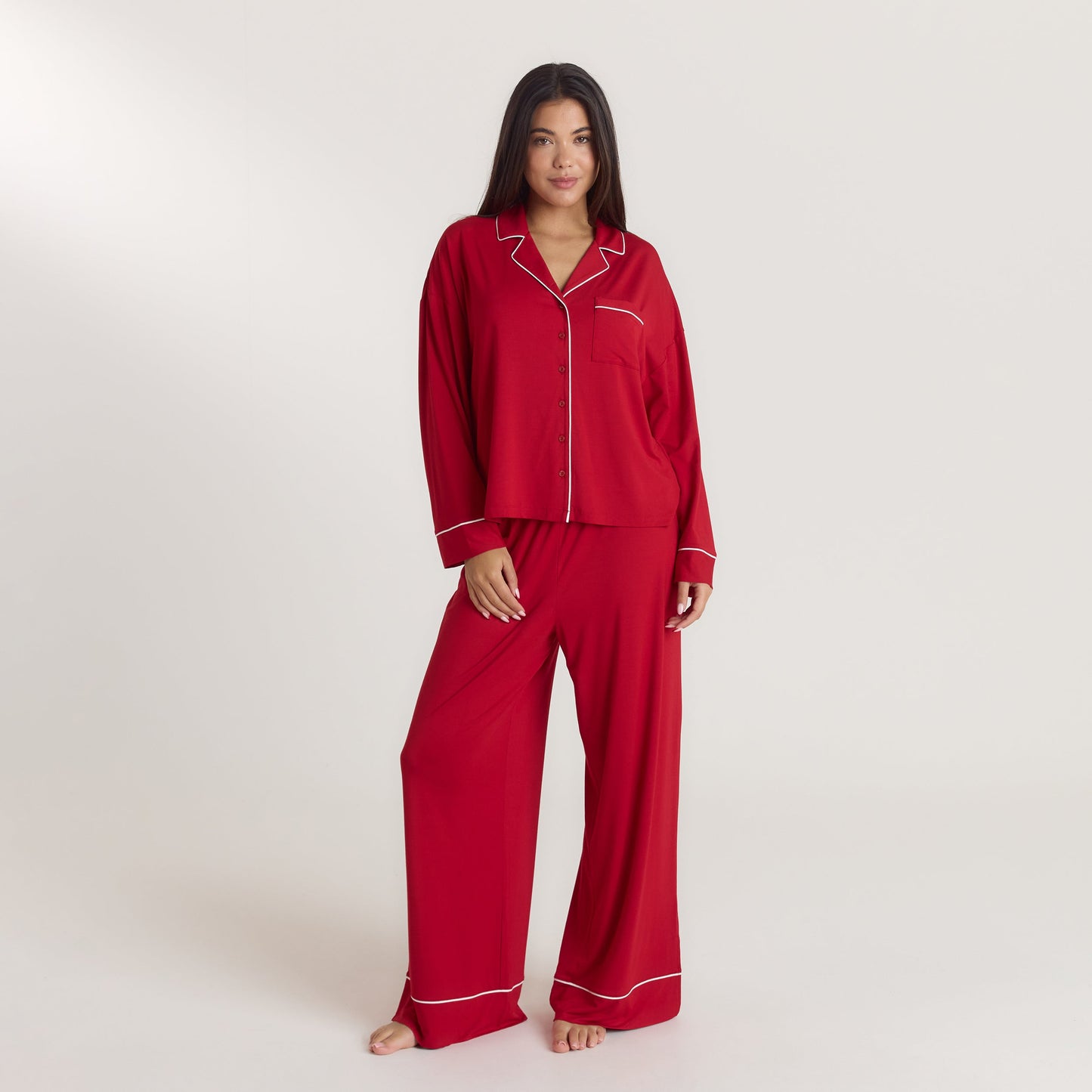 Alpine Dreams Pyjama Shirt - Red