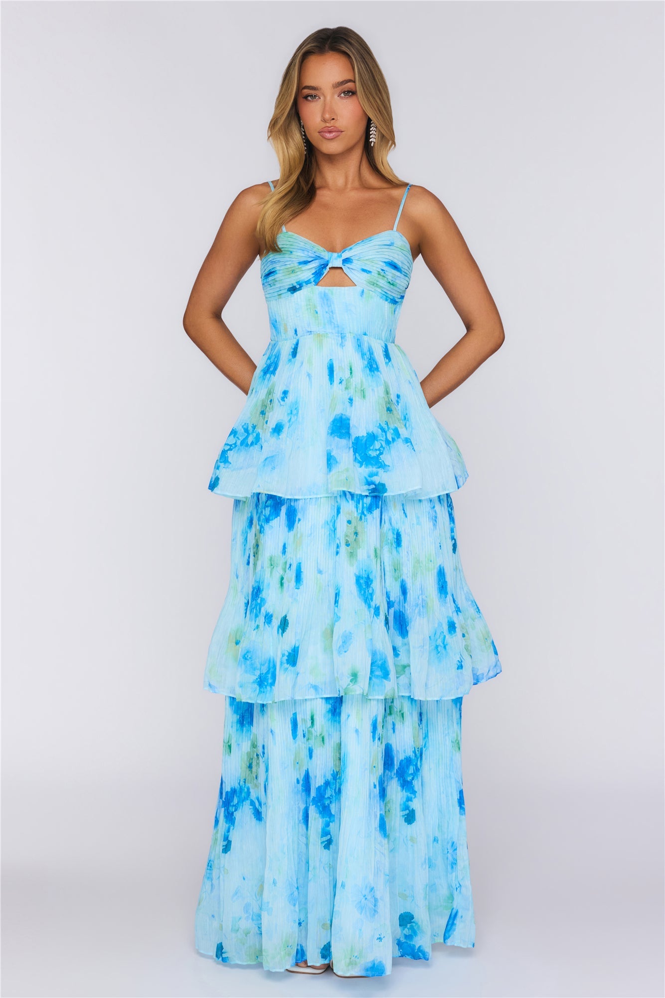 Pretty Little Petals Maxi Dress Blue