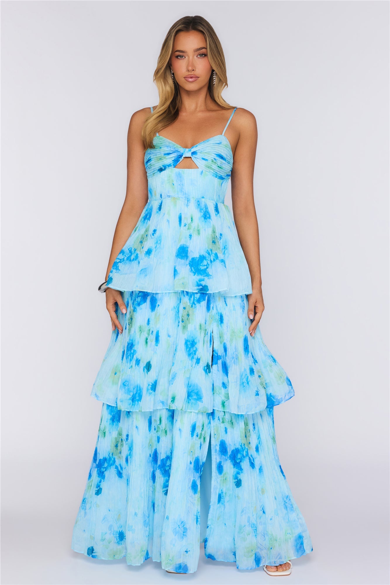 Pretty Little Petals Maxi Dress Blue