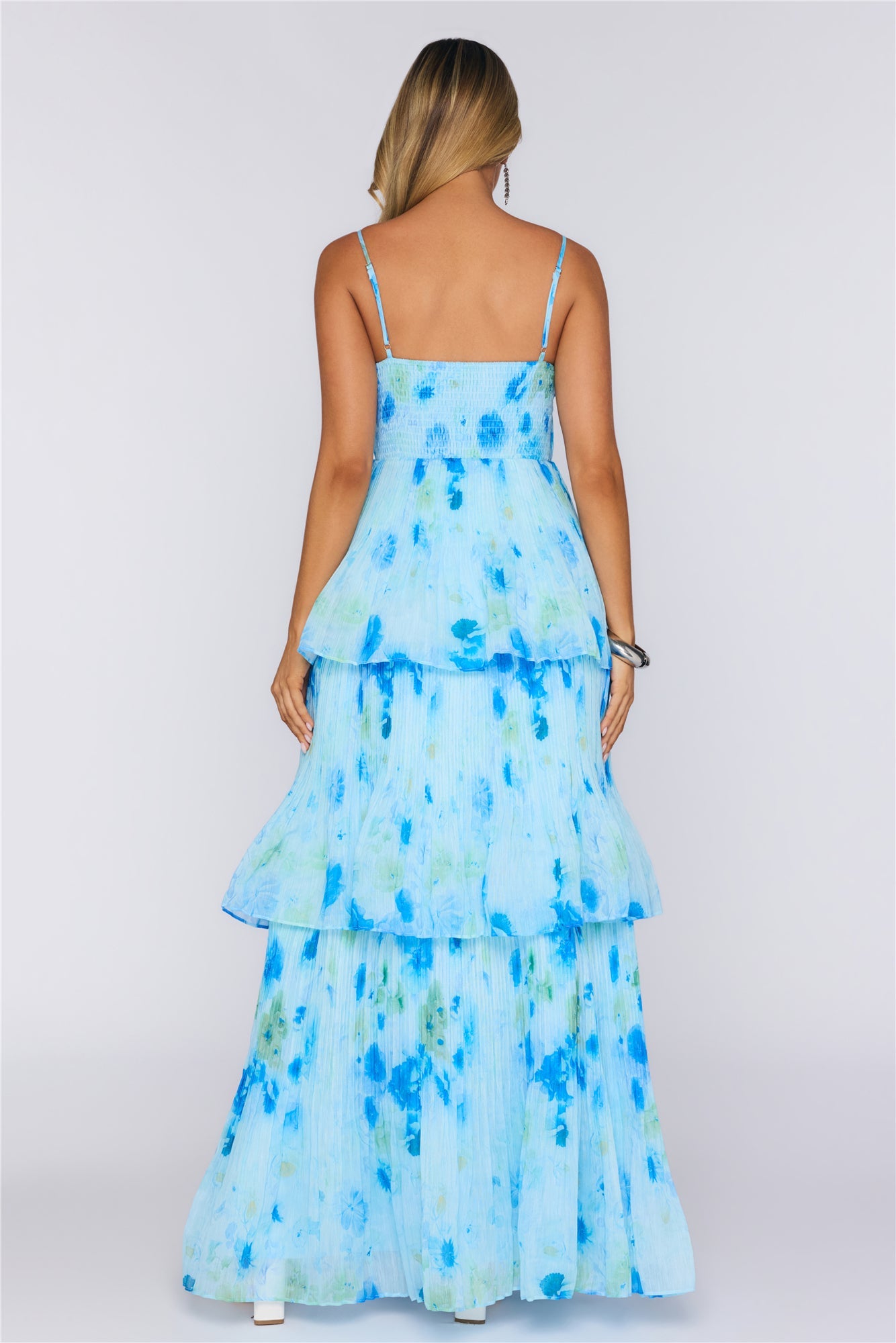 Pretty Little Petals Maxi Dress Blue