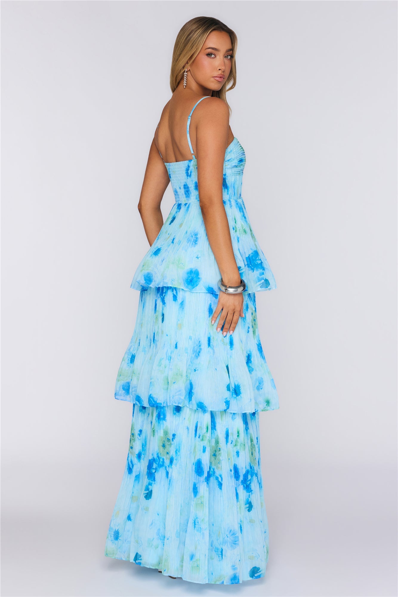 Pretty Little Petals Maxi Dress Blue