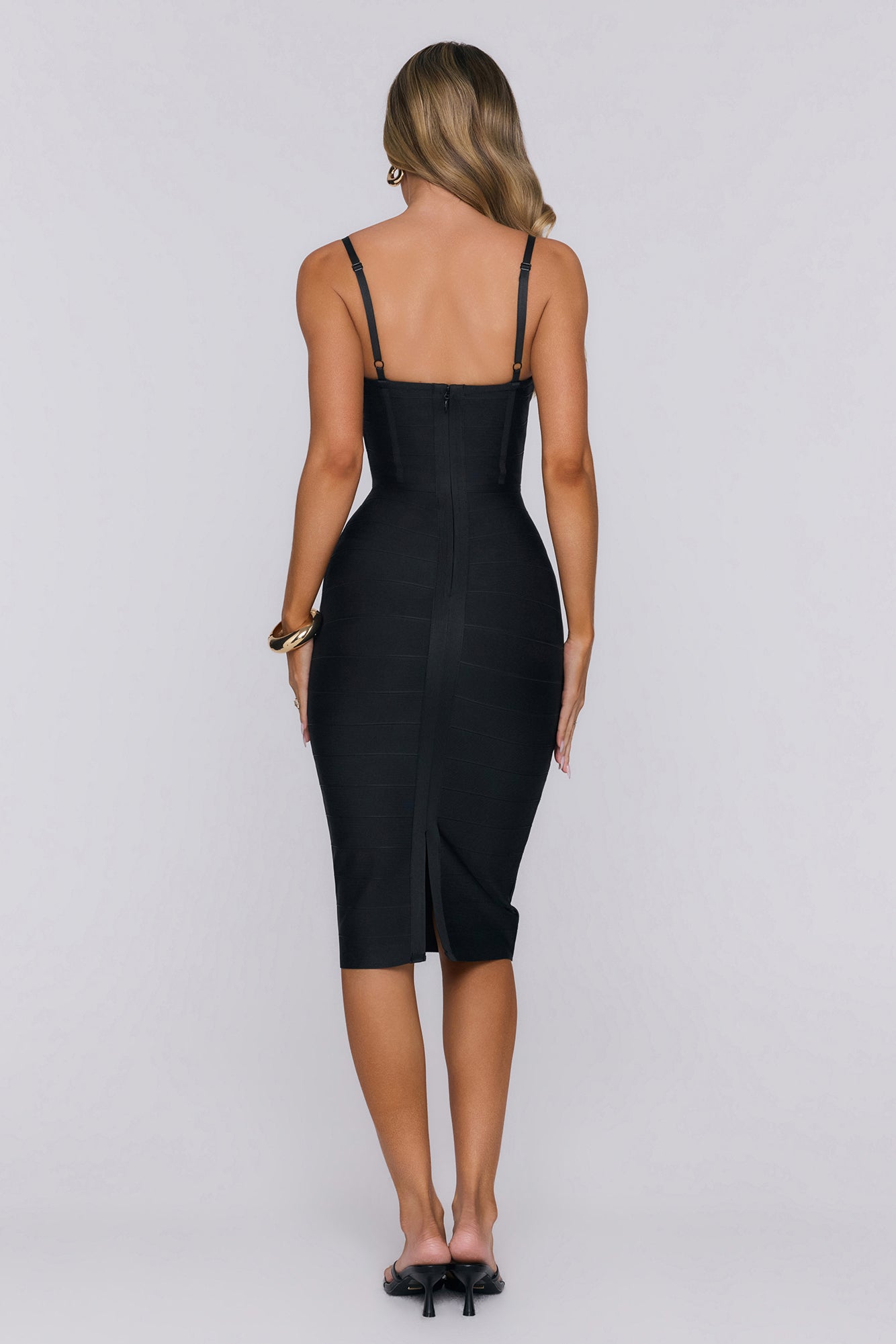 Bodycon Energy Bandage Midi Dress Black