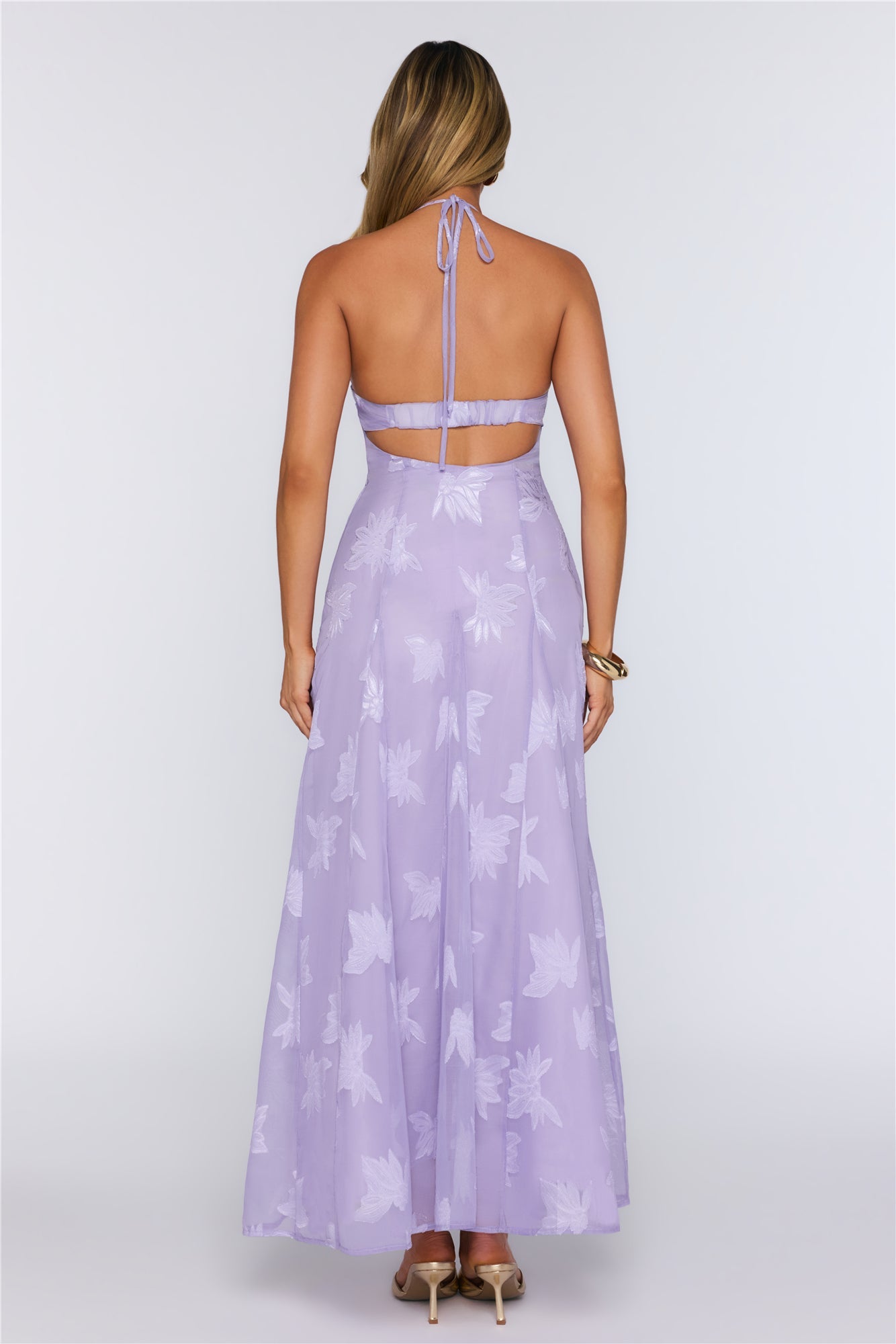 Dress Edit Halter Maxi Dress Purple