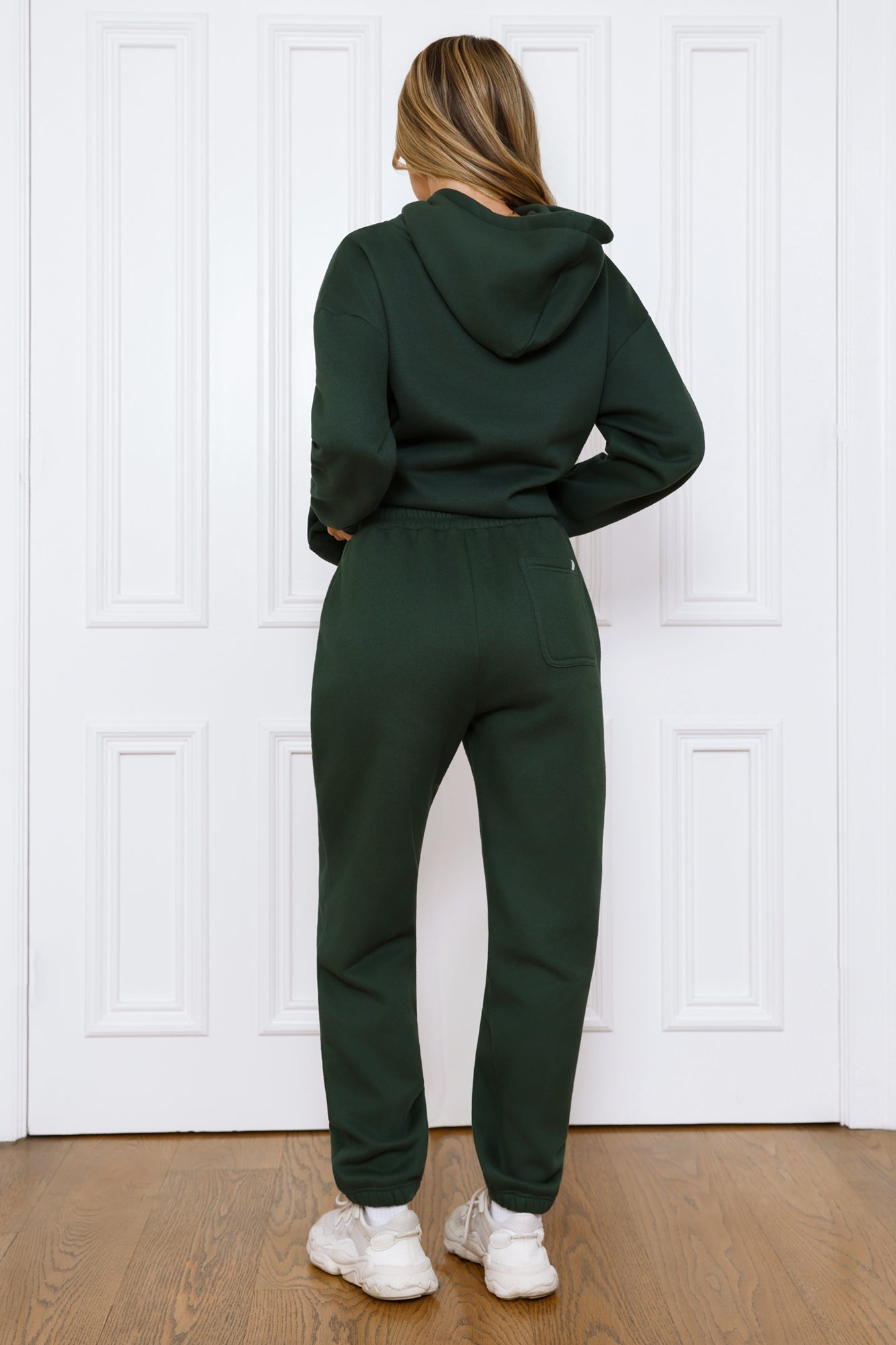 BASE Cuffed Emblem Sweatpants Green