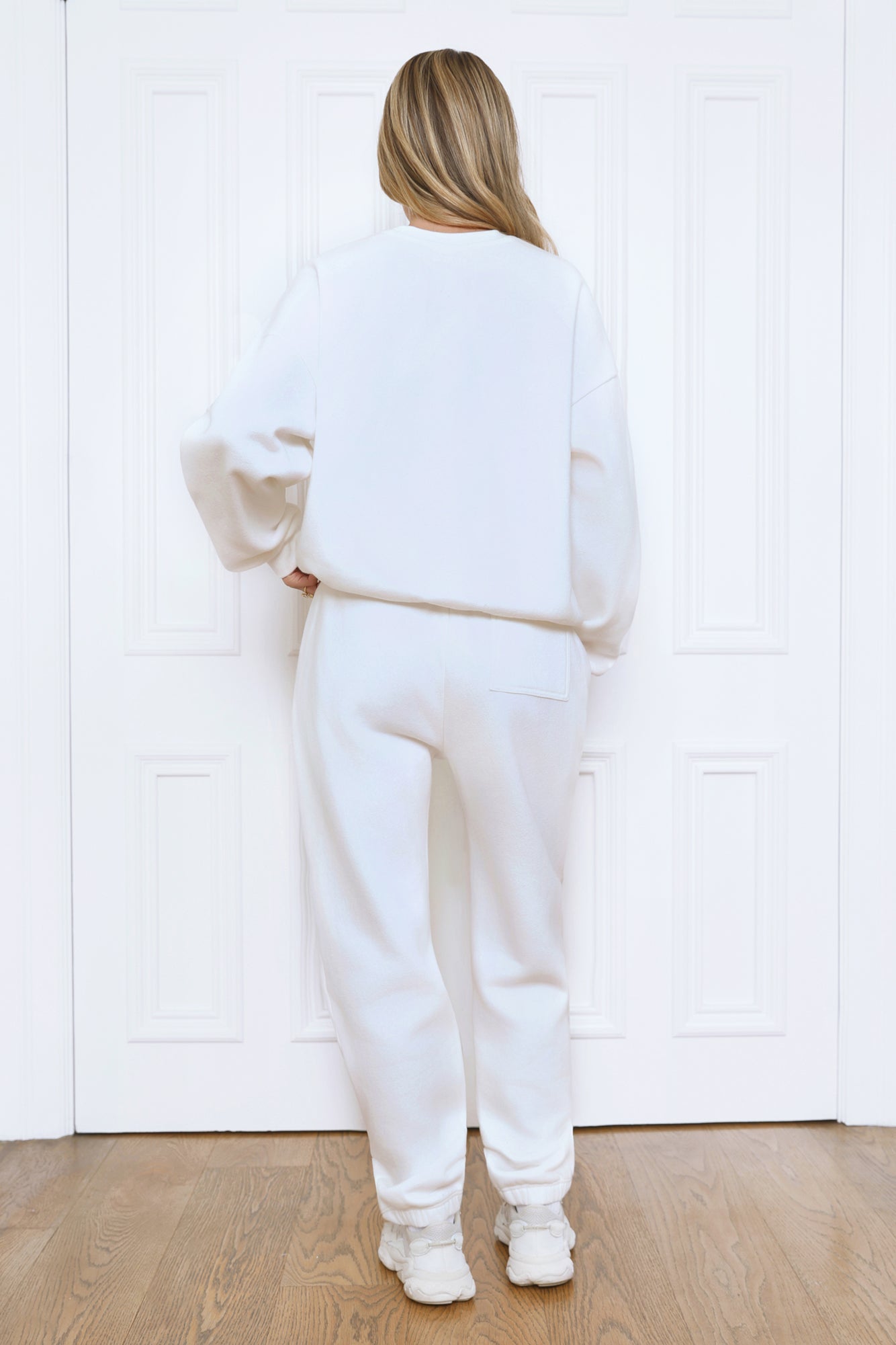 BASE Waist Fold Cuffed Sweatpants White