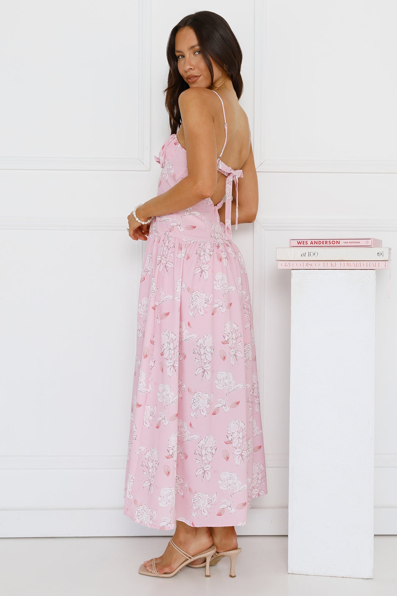 Palm Dreams Midi Dress Pink