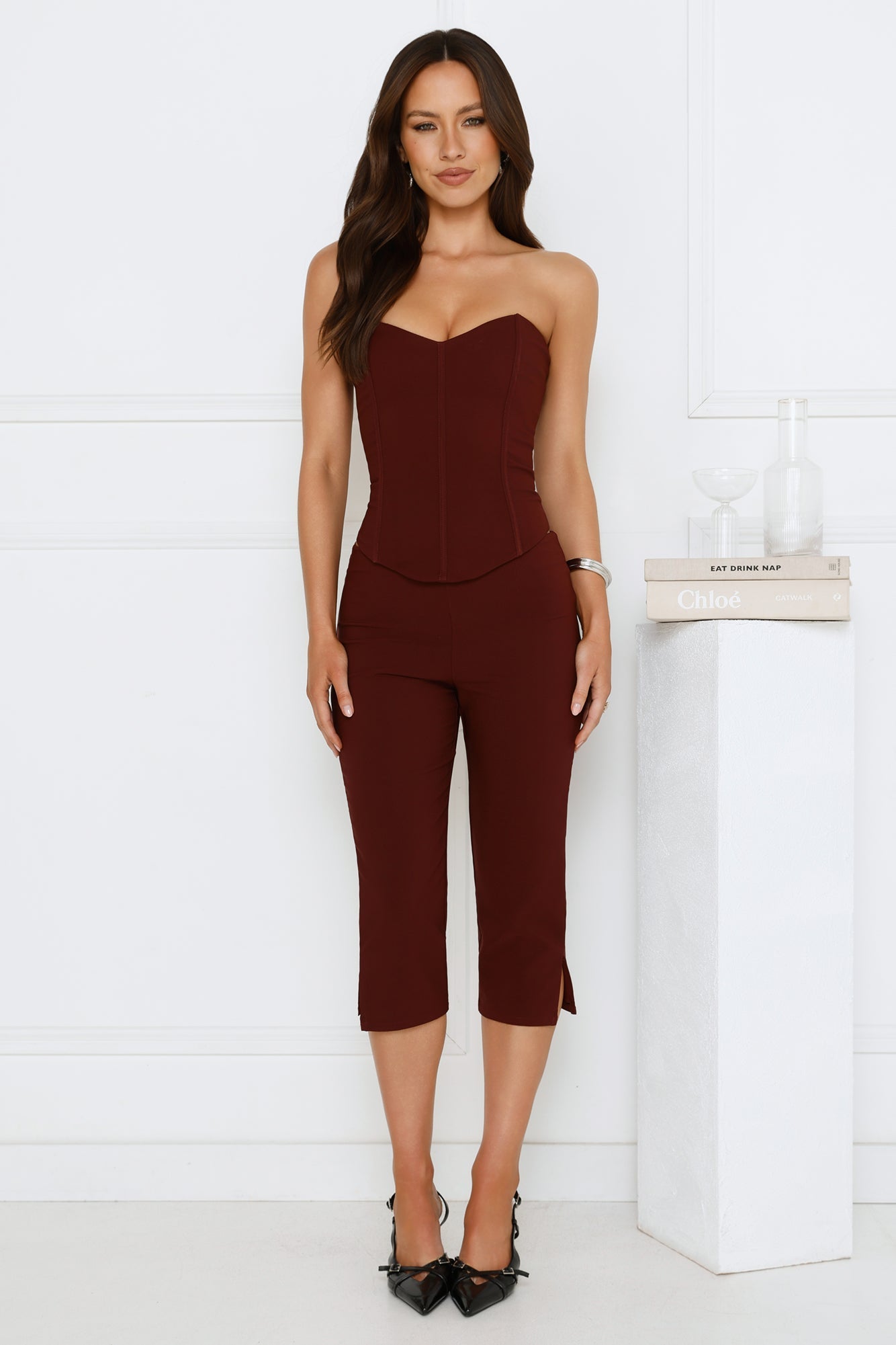 Gisele Capri Pants Bitter Chocolate