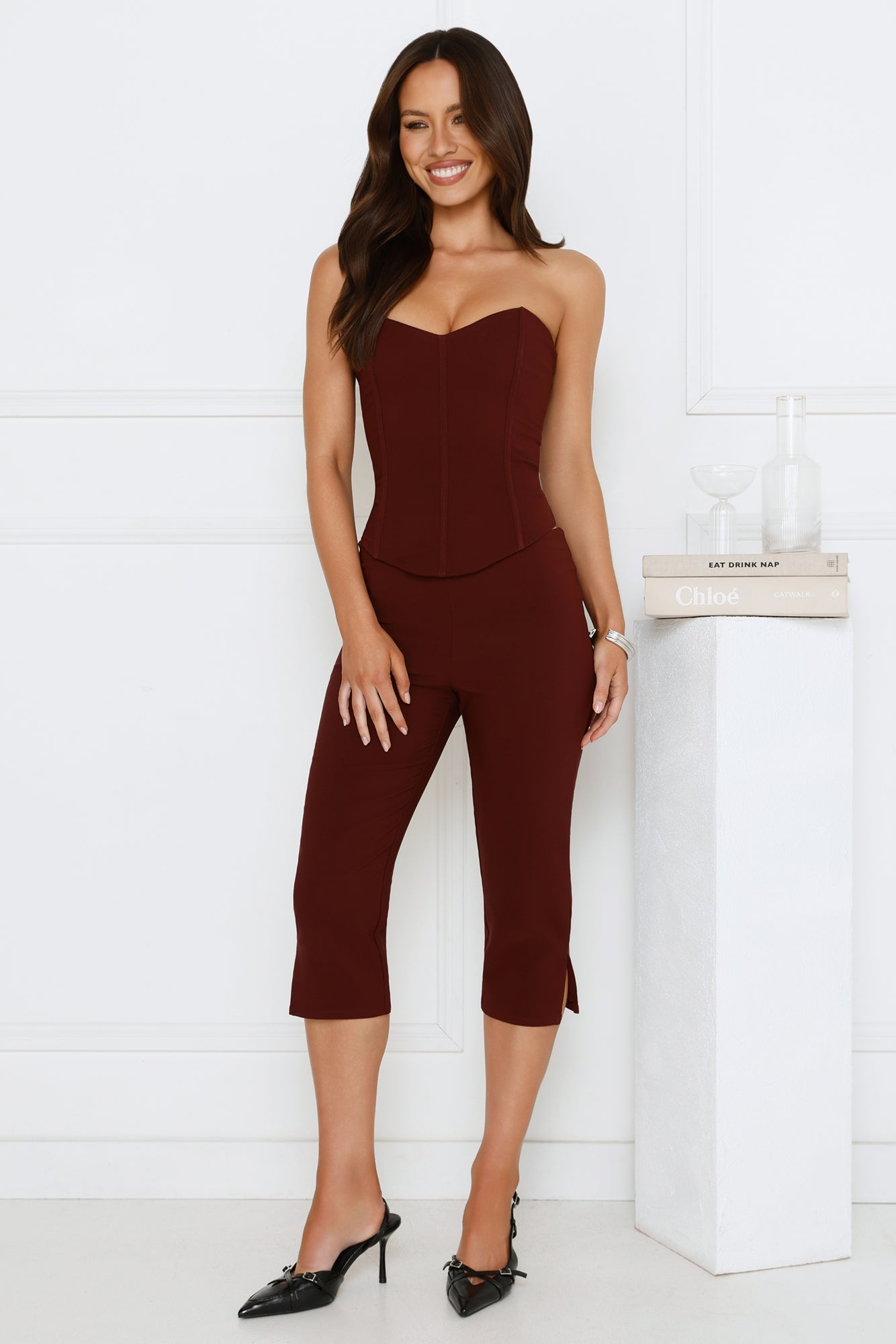 Gisele Capri Pants Bitter Chocolate