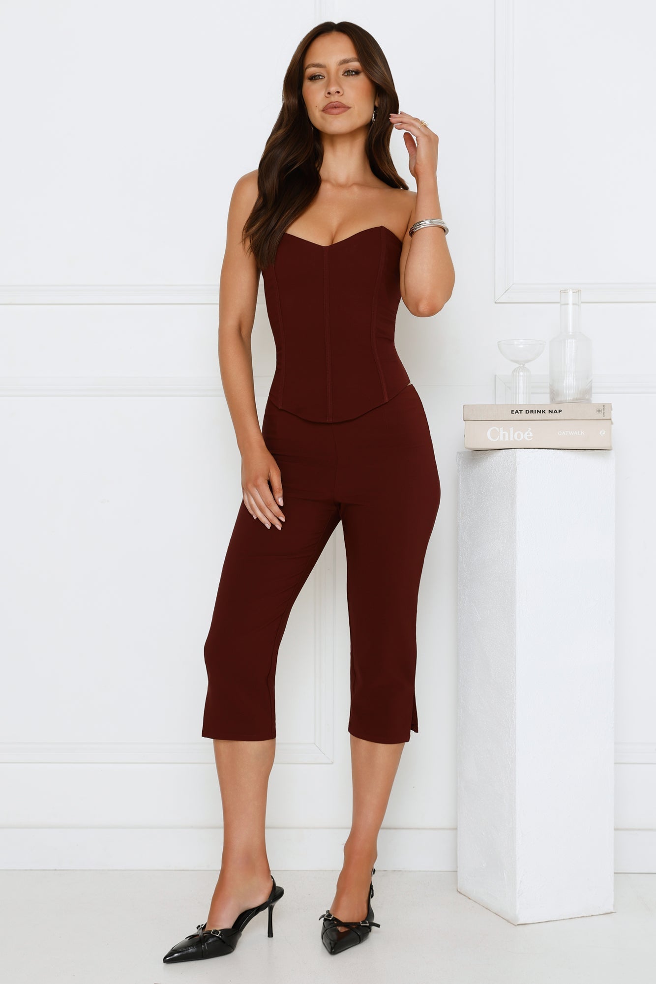 Gisele Capri Pants Bitter Chocolate