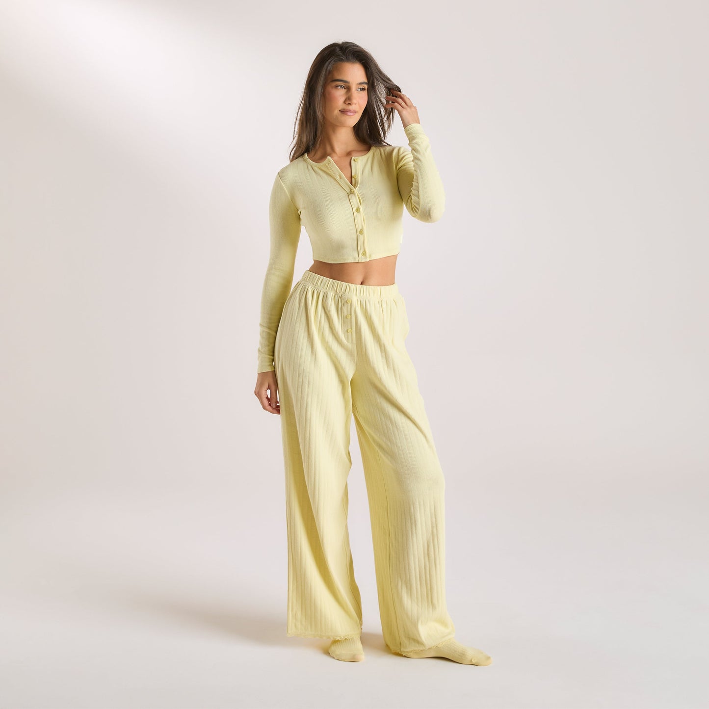 Pointelle Pyjama Bottoms - Buttercup Yellow
